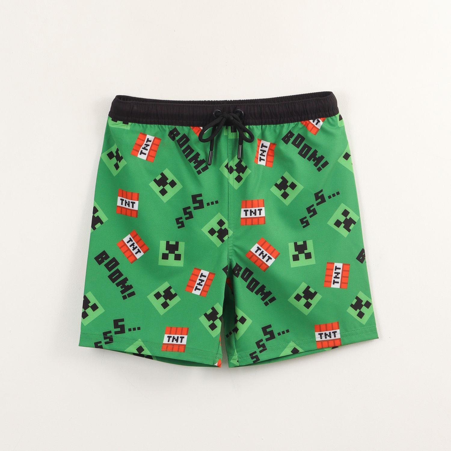 Traje de baño Niño Verde Full Print Minecraft-0