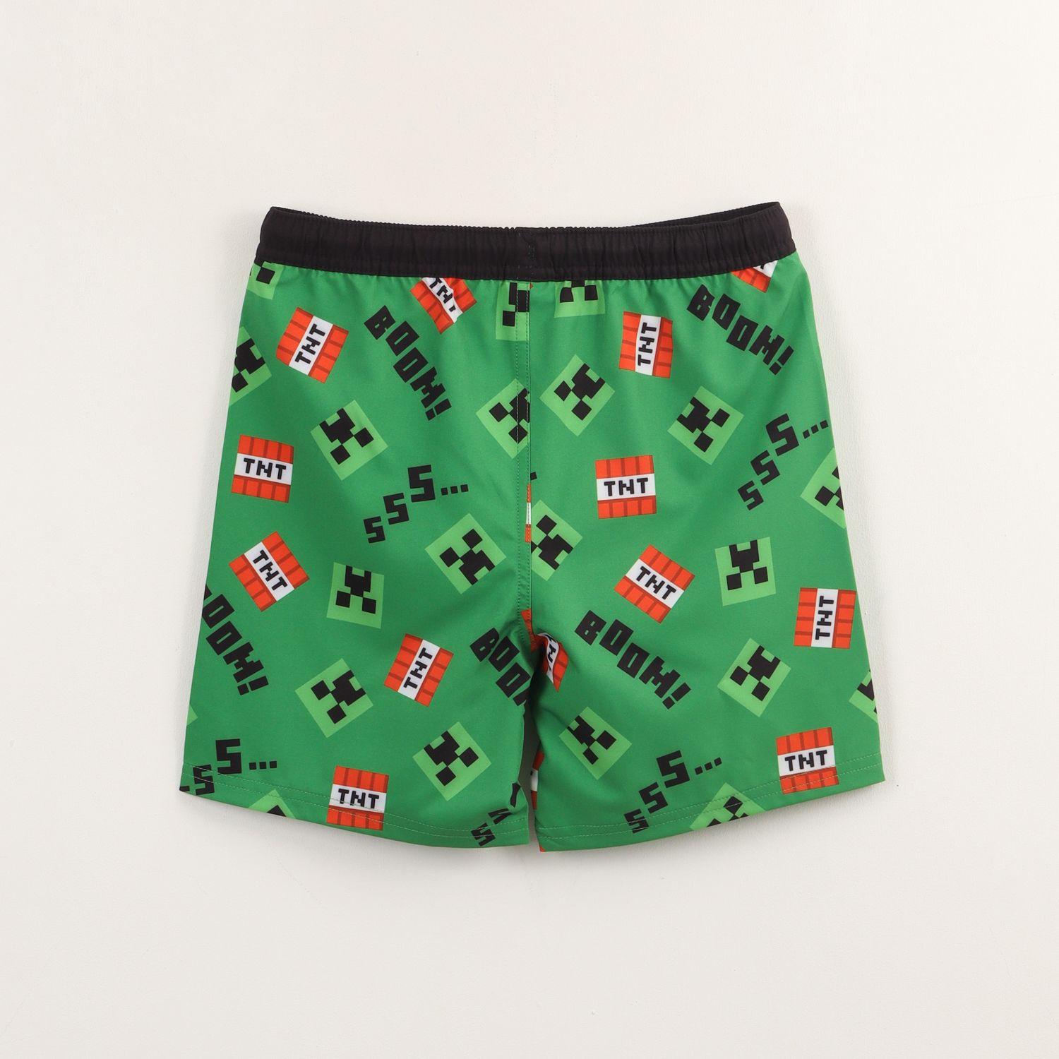 Traje de baño Niño Verde Full Print Minecraft-1