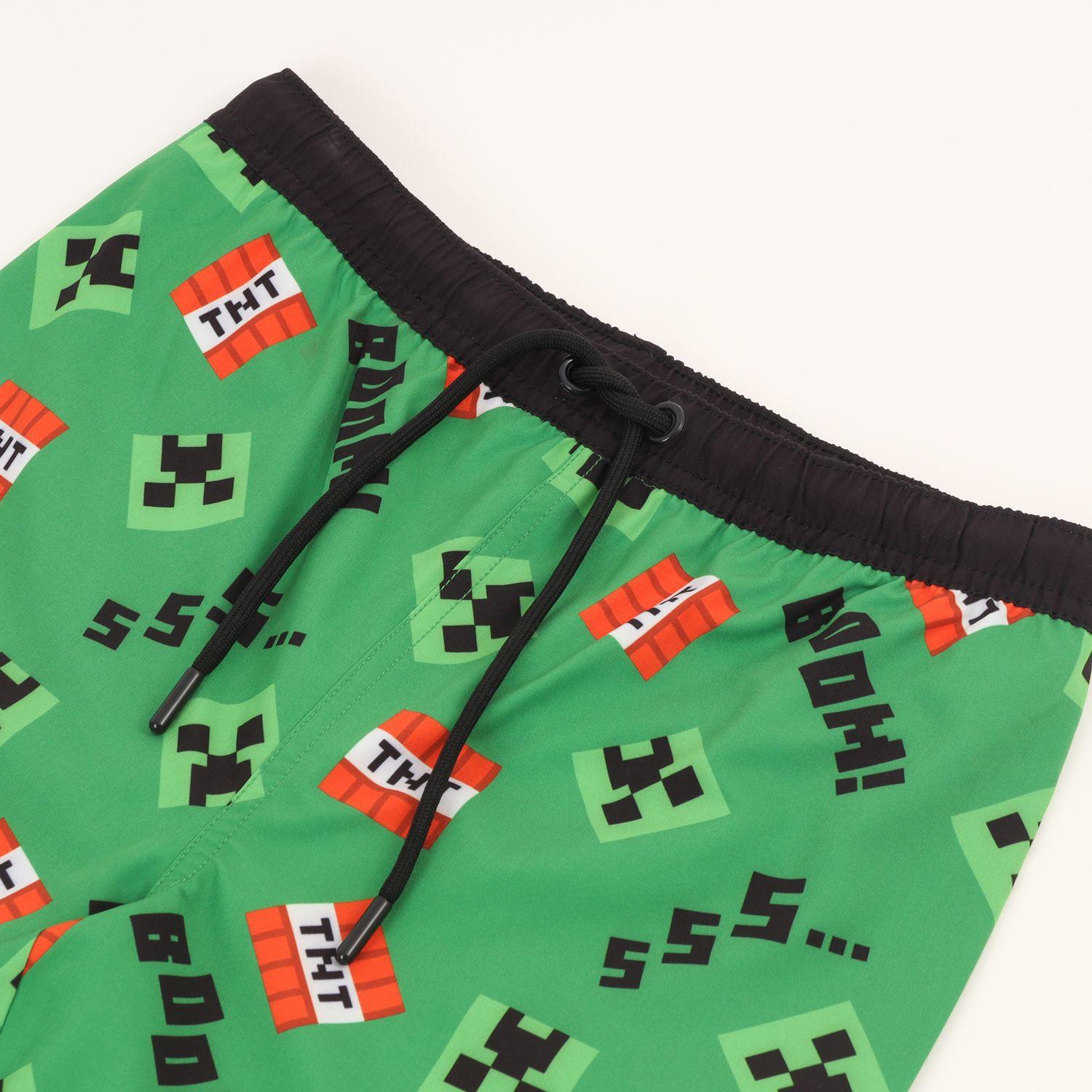 Traje de baño Niño Verde Full Print Minecraft-2