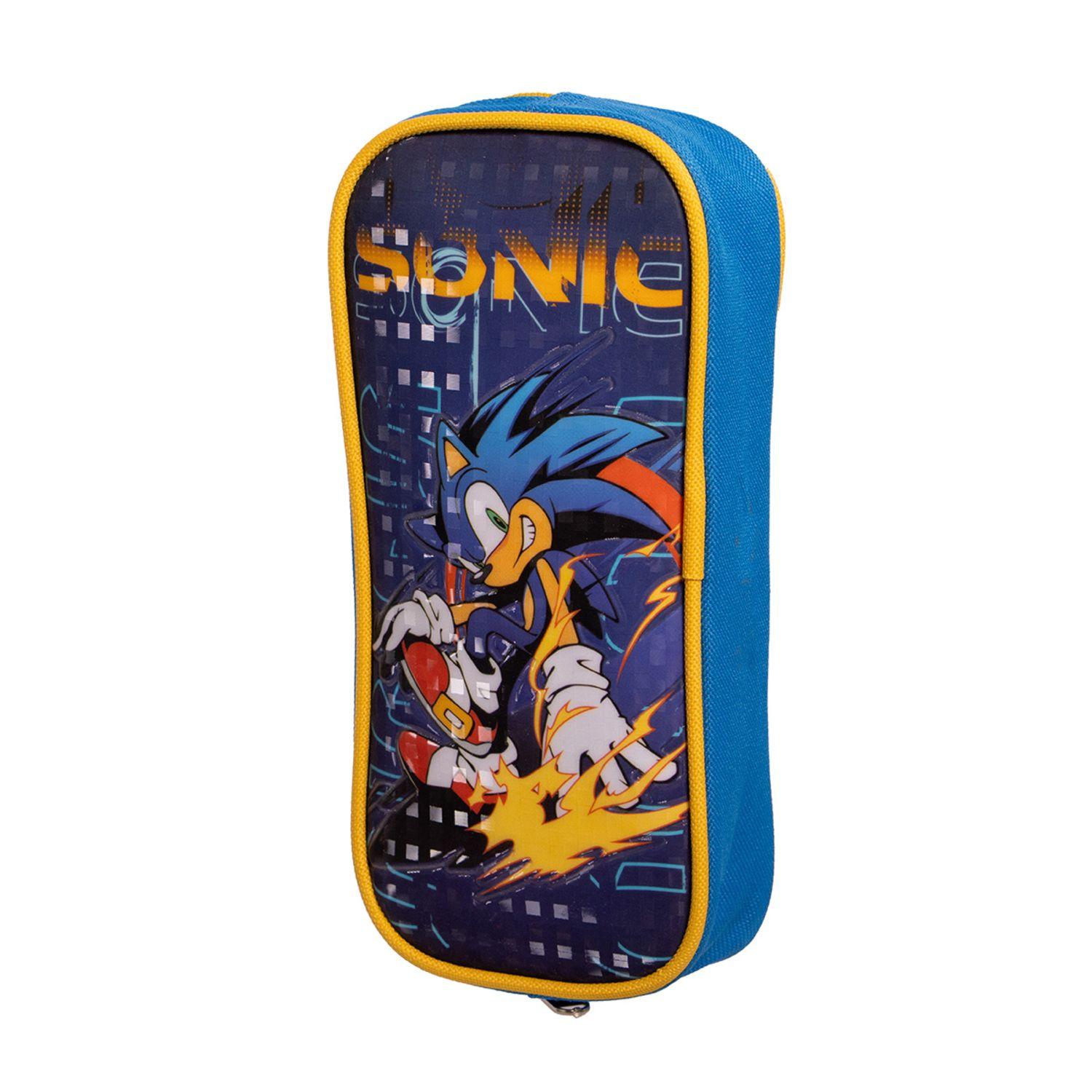 Estuche Escolar Niño Over Power Azul Sonic-4