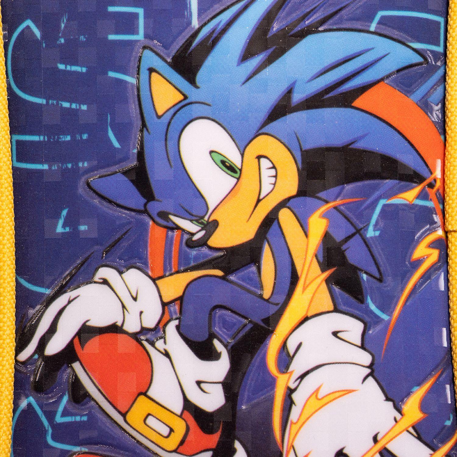 Estuche Escolar Niño Over Power Azul Sonic-5