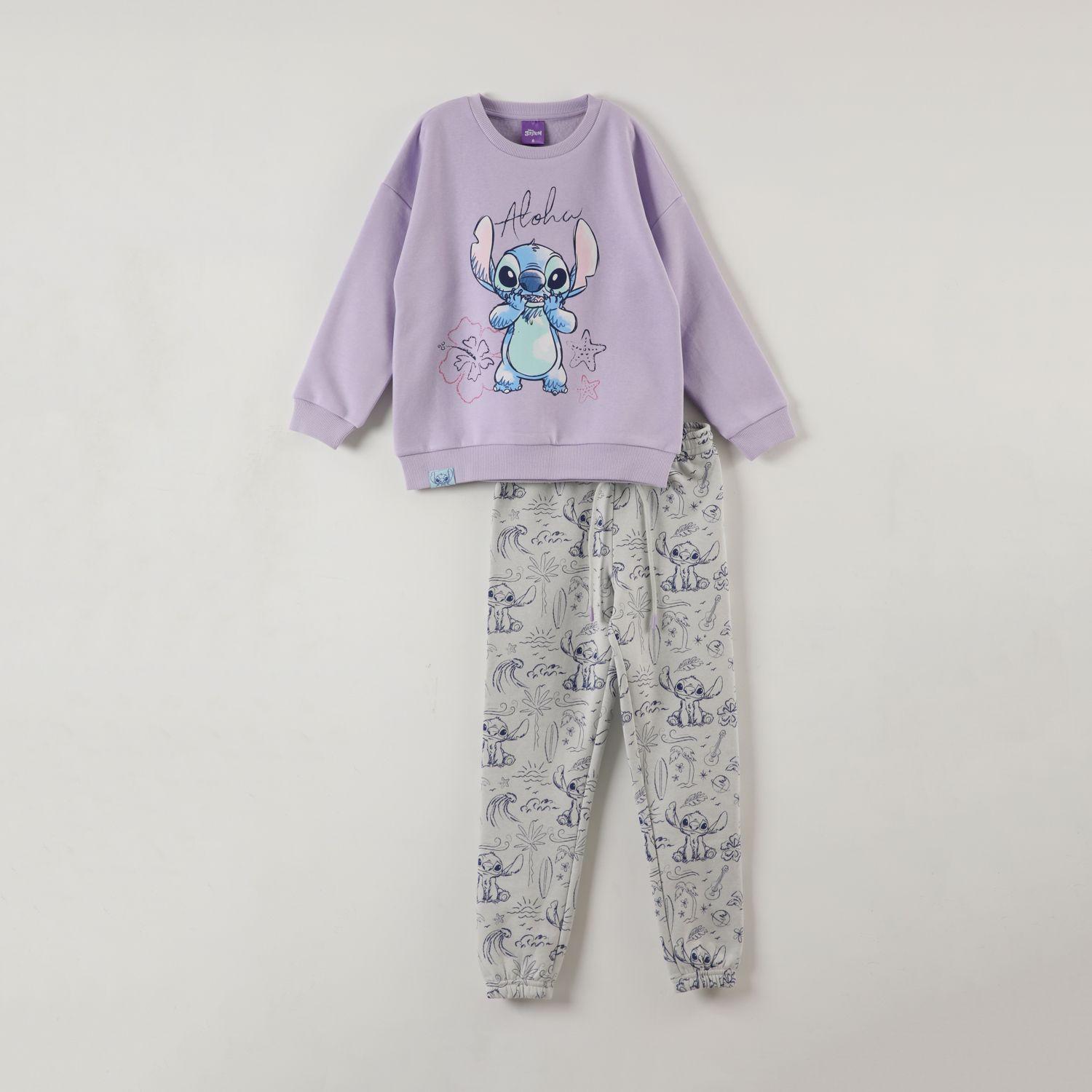 Buzo Niña Lilo & Stitch Flowers Lila Disney-0