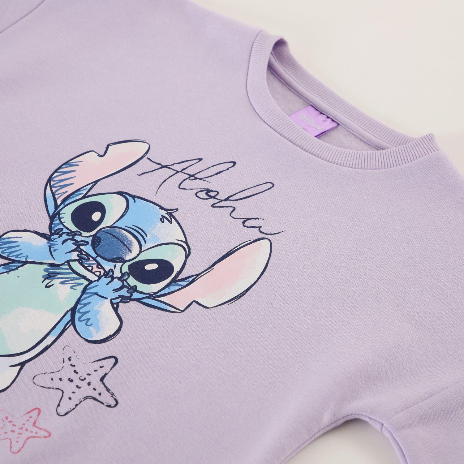 Buzo Niña Lilo & Stitch Flowers Lila Disney-1