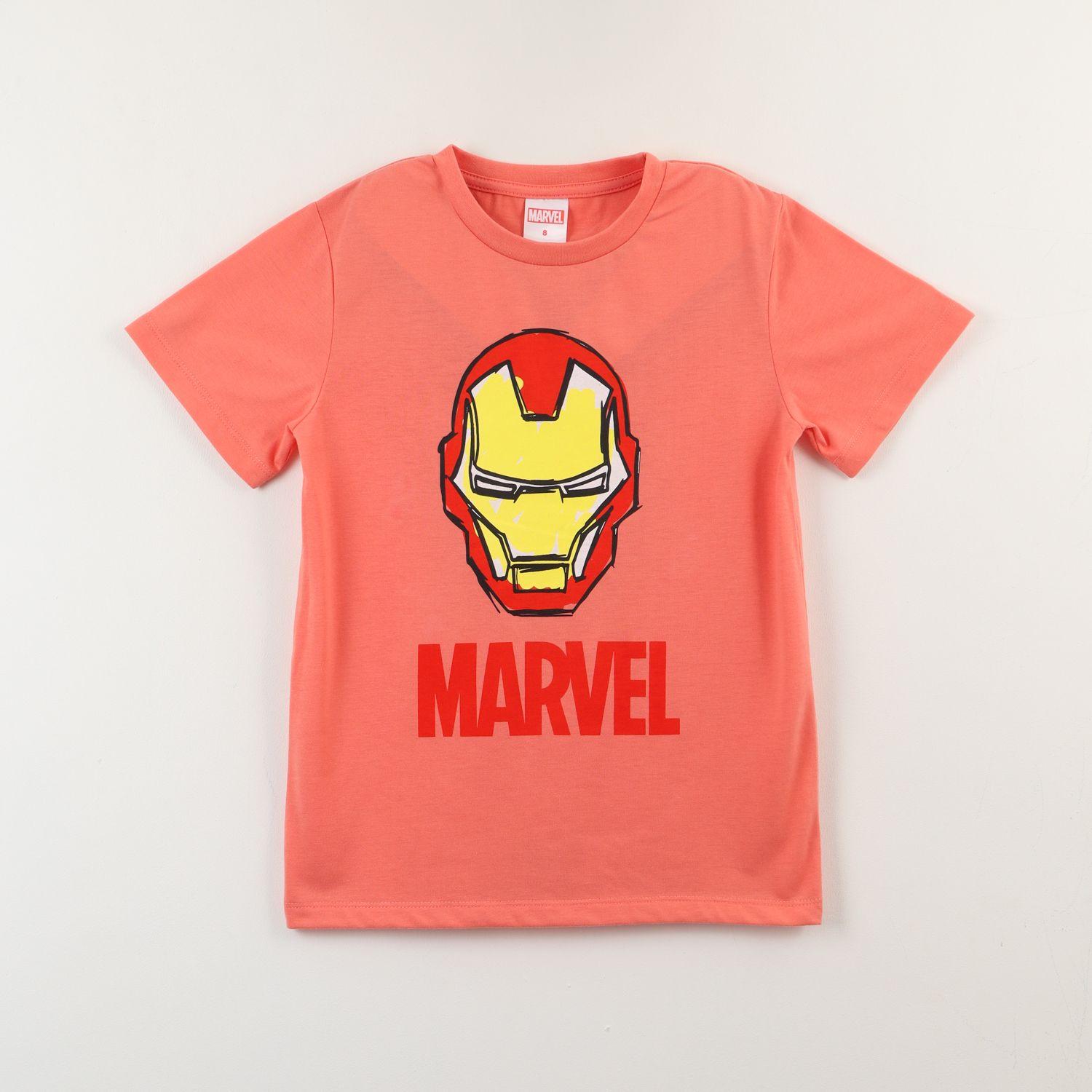 Polera Manga Corta Niño Rojo Iron Man Avengers Marvel-0