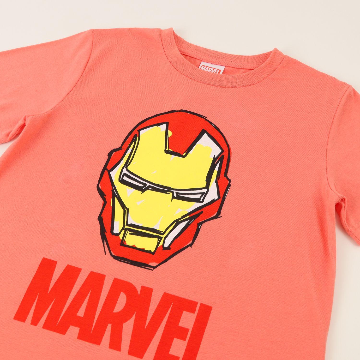 Polera Manga Corta Niño Rojo Iron Man Avengers Marvel-2