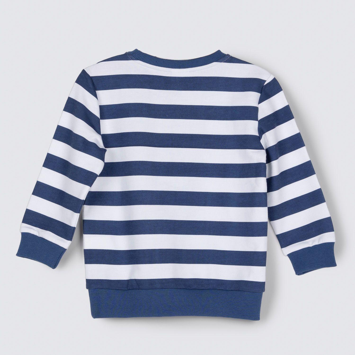 Poleron Cerrado Niño Rayas Azul Bluey-1
