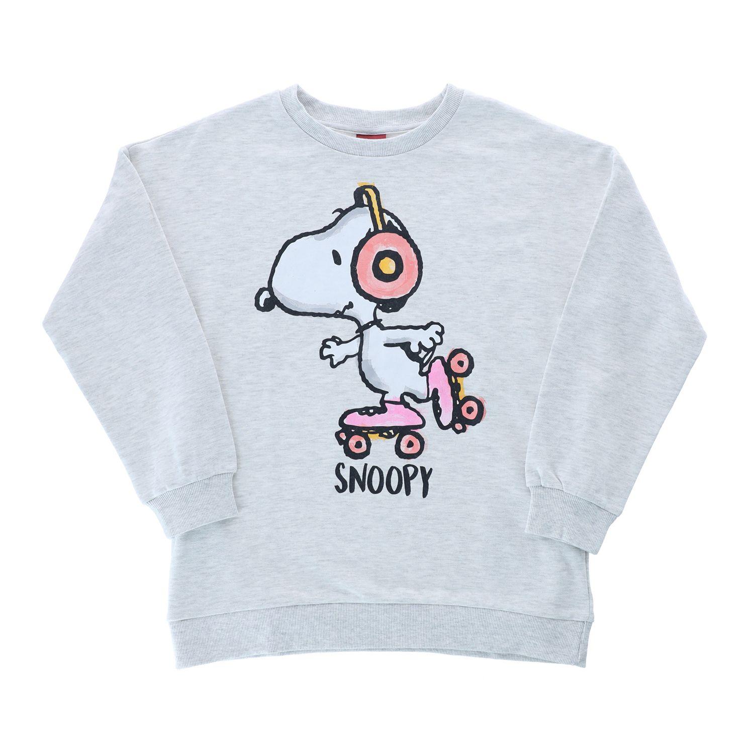 Poleron Niña Patines Gris Snoopy-3