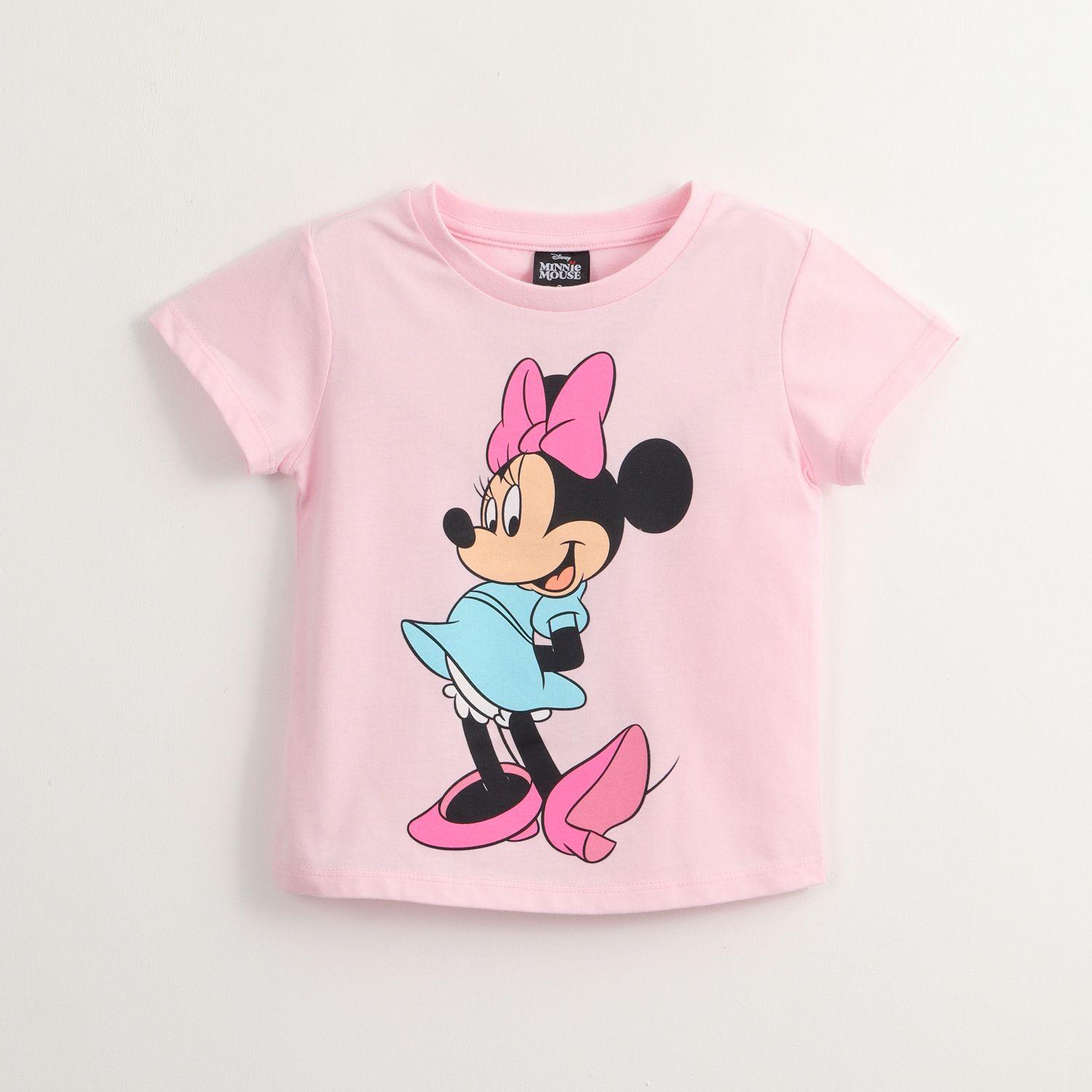 Polera Manga Corta Niña Minnie Two Sides Rosado Disney-0