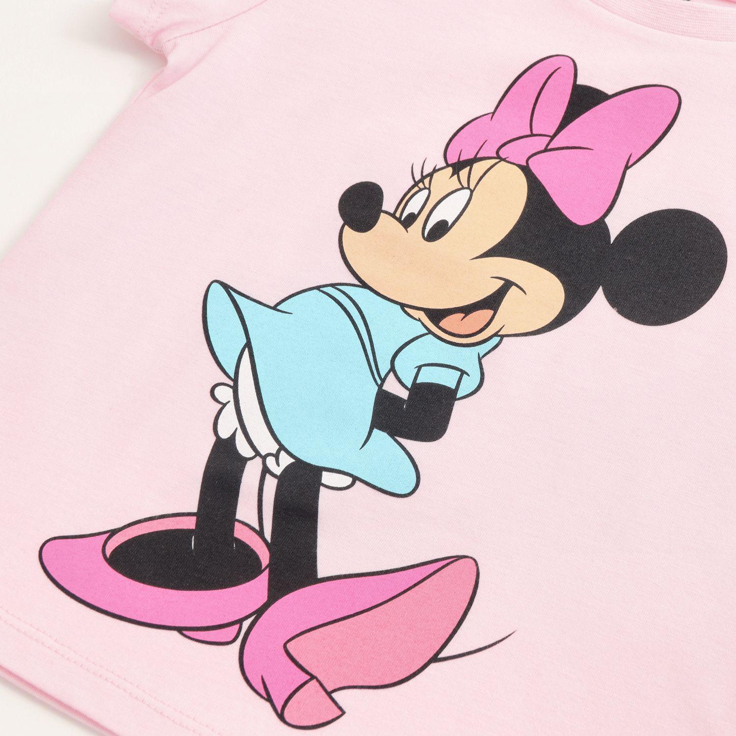 Polera Manga Corta Niña Minnie Two Sides Rosado Disney-1