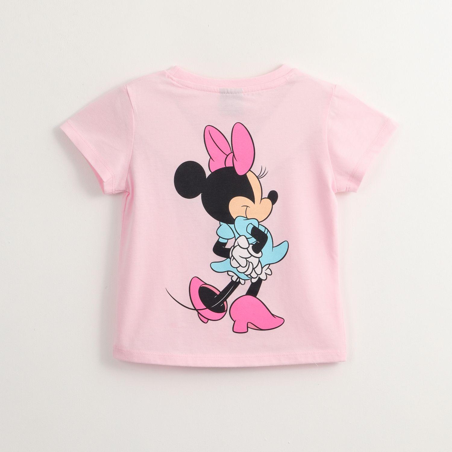 Polera Manga Corta Niña Minnie Two Sides Rosado Disney-2
