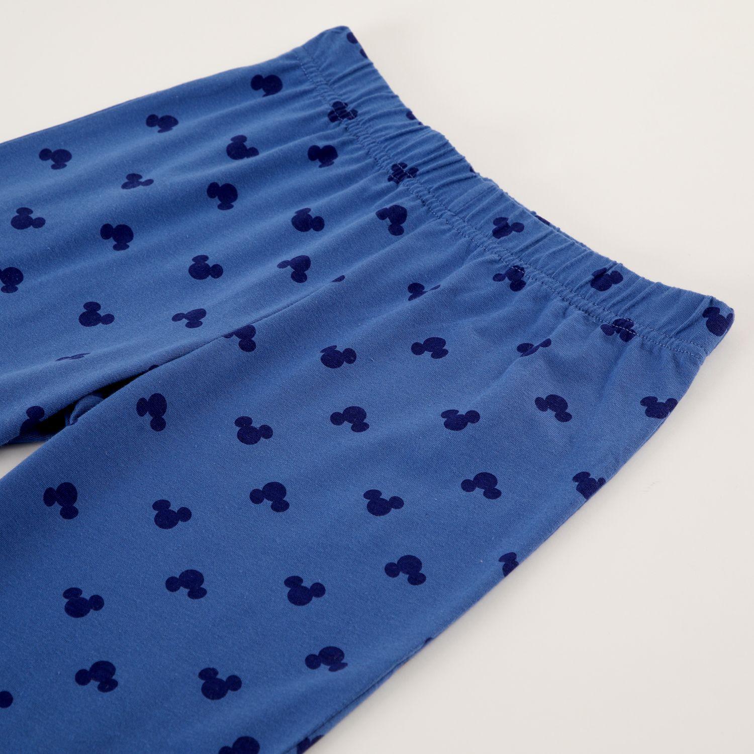 Conjunto Pijama Niño Mickey Cuadros Azul Azul Disney-2
