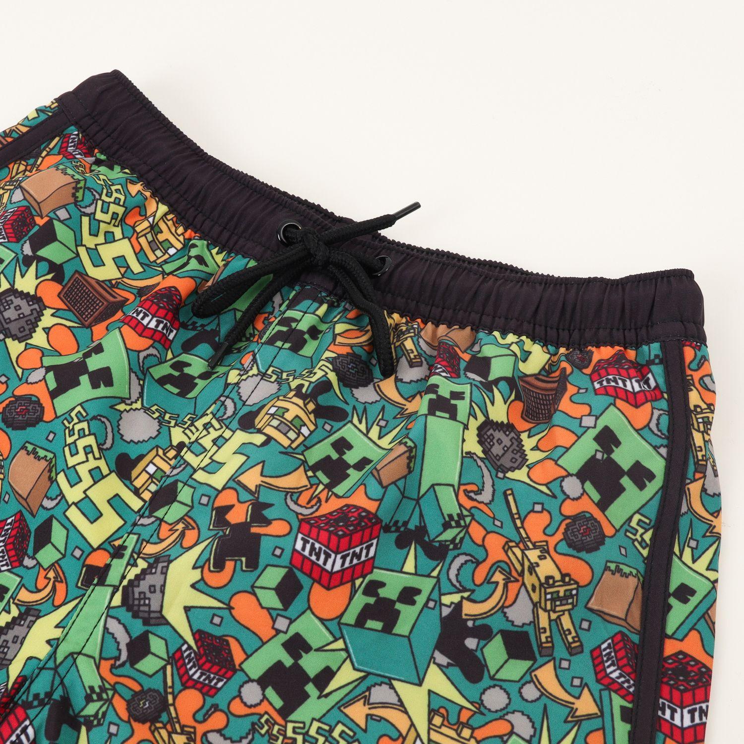 Traje de baño Niño Verde Full Print Minecraft-2