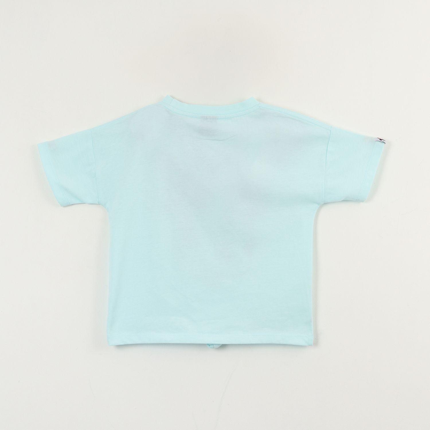 Polera Manga Corta Niña Celeste Minnie Guiño Disney-1