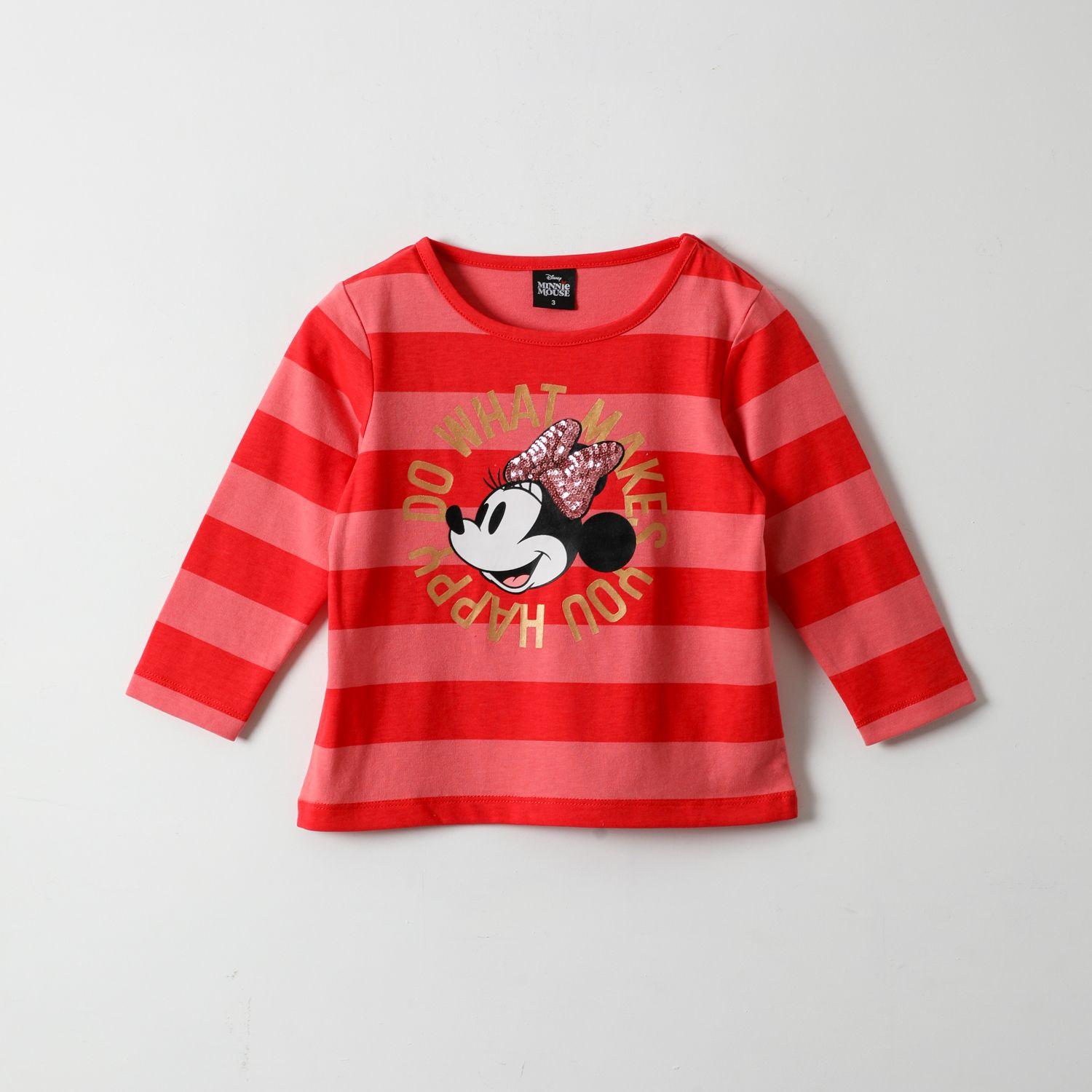 Polera Manga Larga Niña Minnie Do What Rojo Disney-0