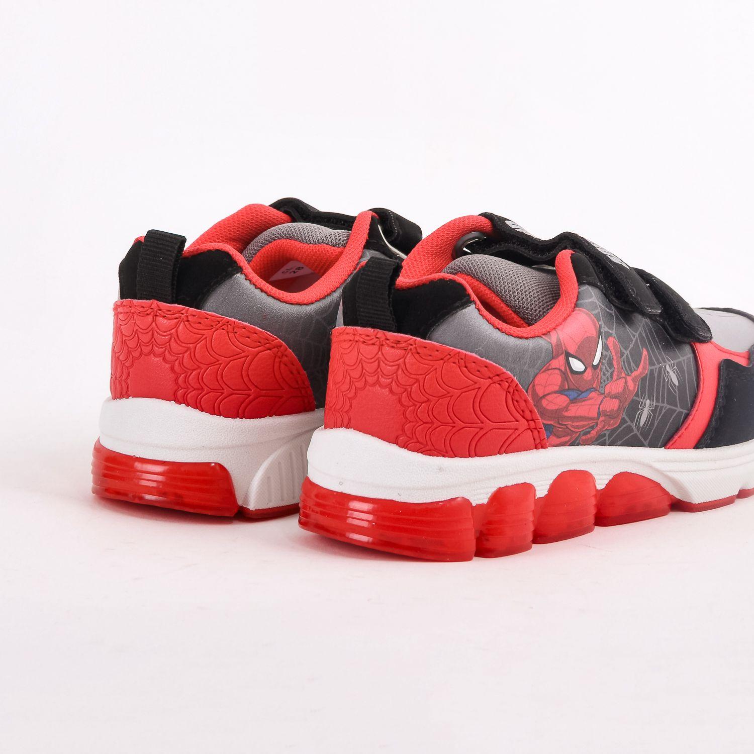 Zapatilla Luces Niño Spiderman Rojo Marvel-2