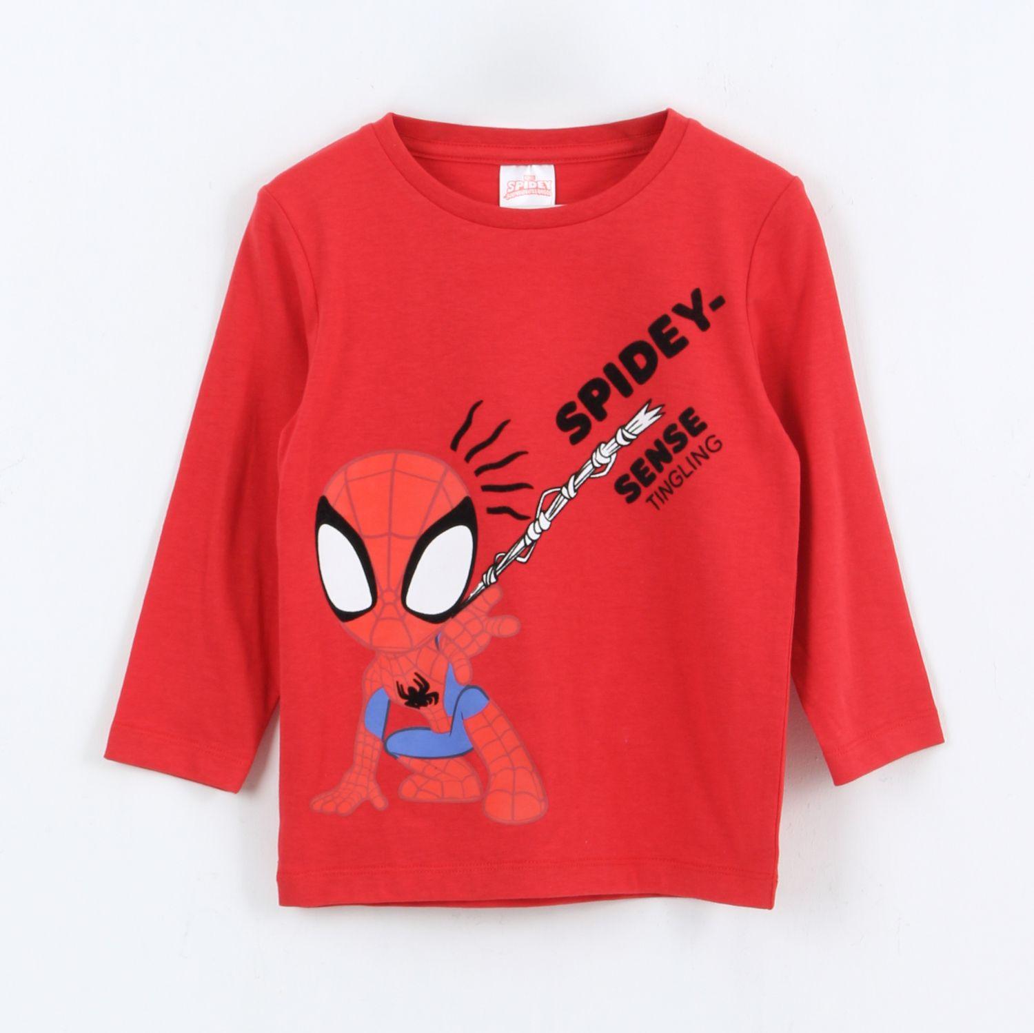 Polera Manga Larga Niño Spidey Rojo Marvel-0