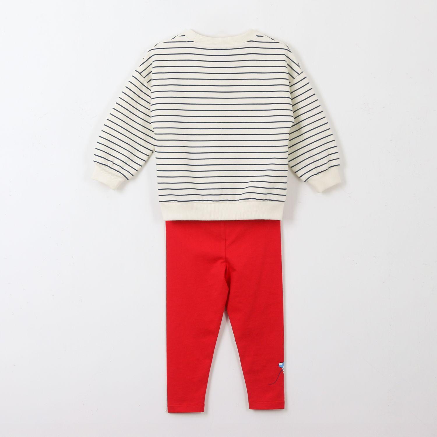 Conjunto Niña Rayas Minnie Mouse Blanco Disney-1