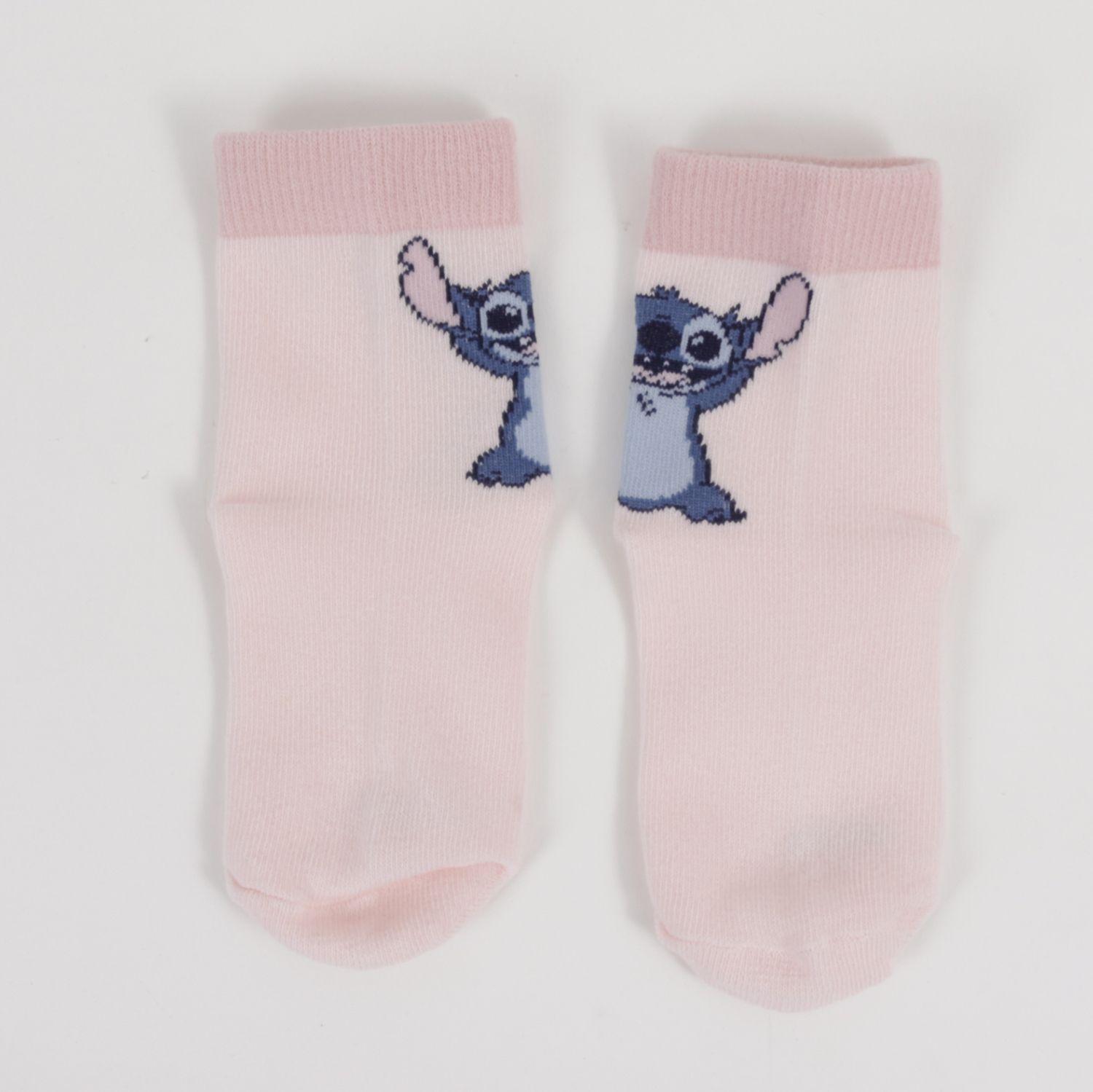 Tripack Calcetines Niña Rosado Print Lilo & Stitch Disney-4
