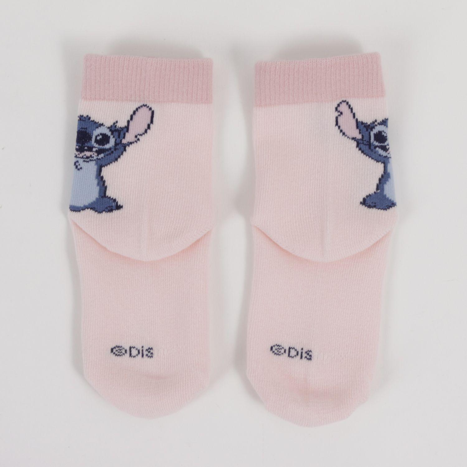 Tripack Calcetines Niña Rosado Print Lilo & Stitch Disney-5