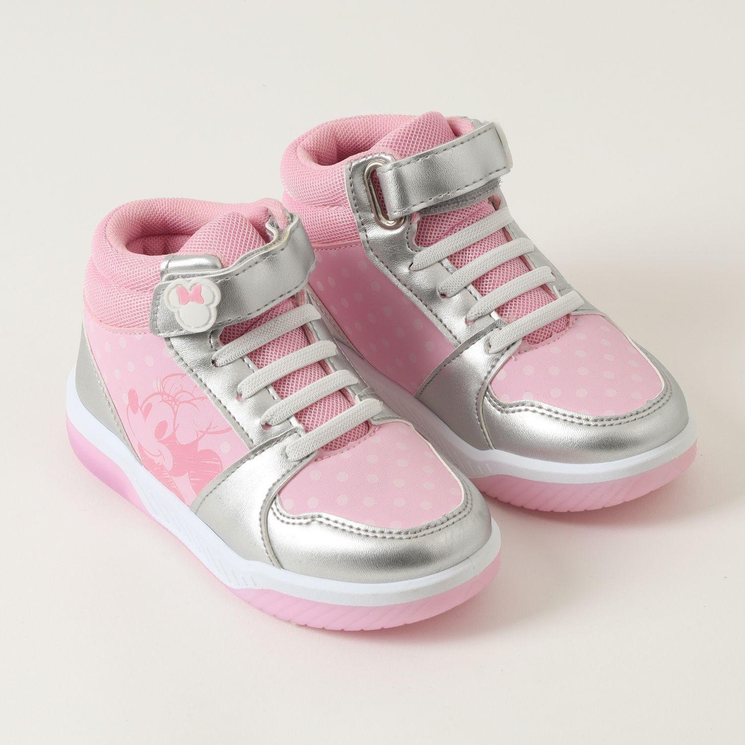 Zapatilla Con Luces Niña Minnie Dibujo Rosado Disney-1