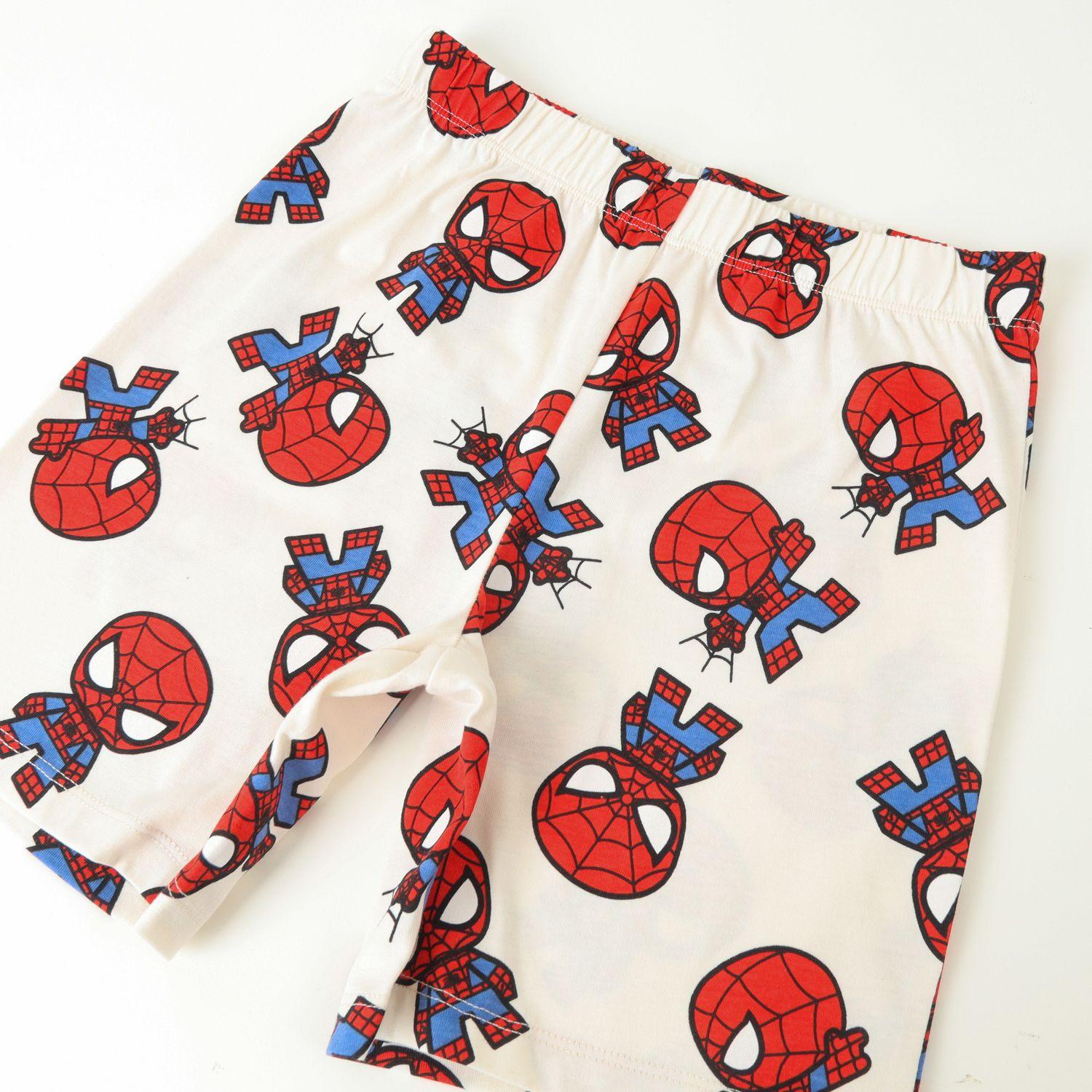 Pijama Manga Corta Niño Blanco Full Print Spiderman Marvel-3