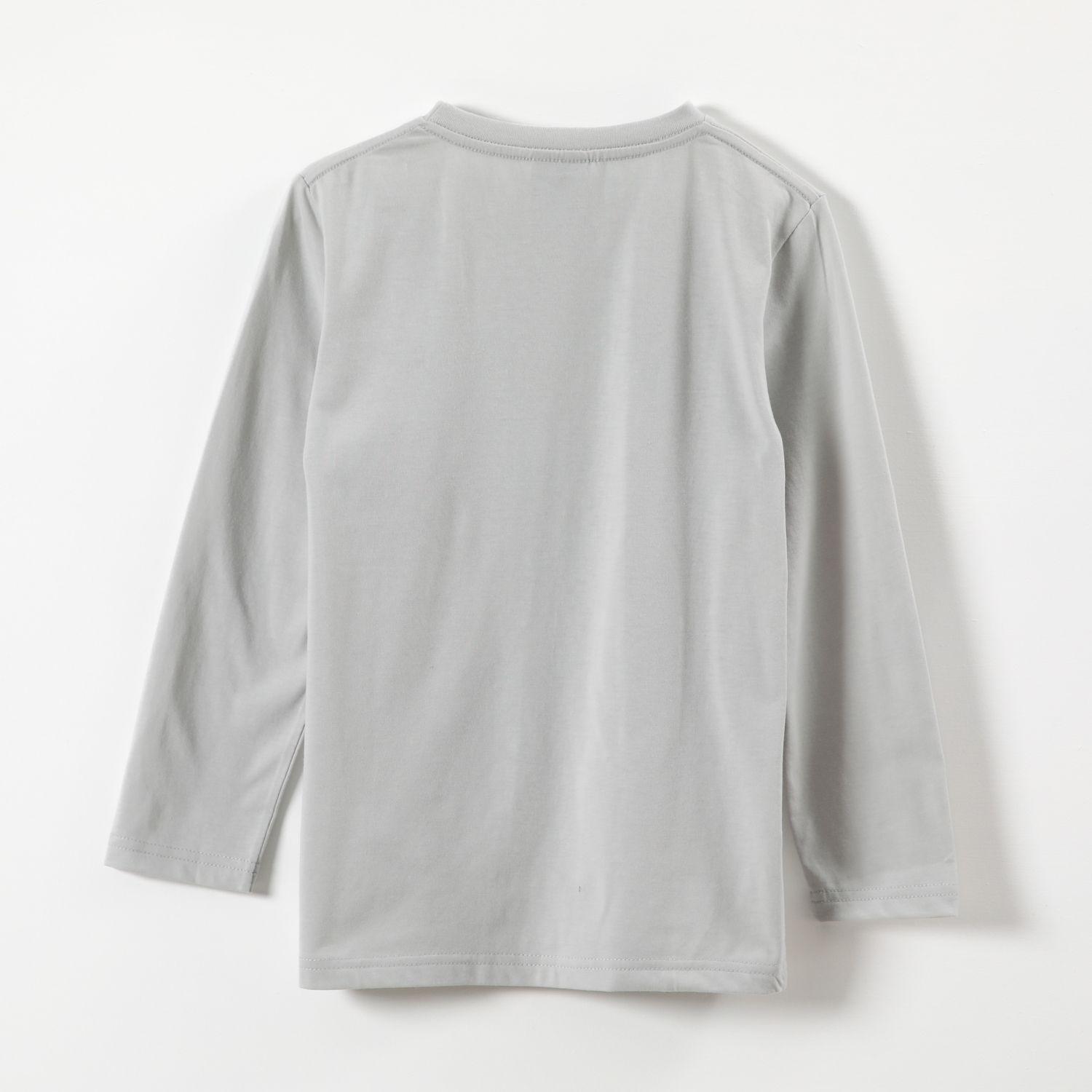Polera Manga Larga Niño Keep Runing Gris Sonic-2