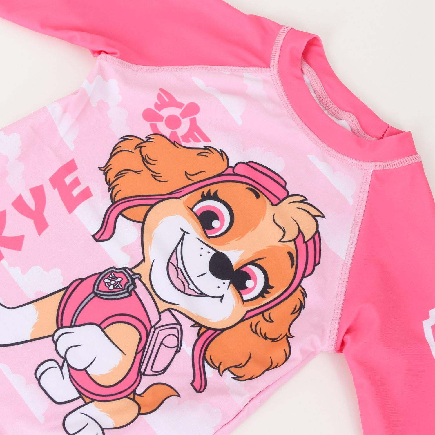 Polera UV Niña Rosado Skye Paw Patrol-2