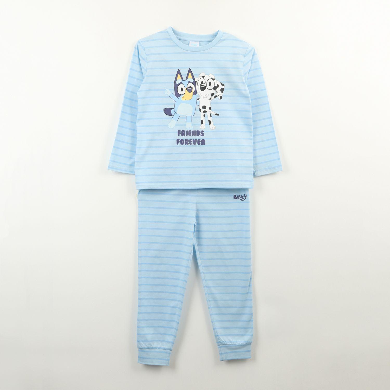 Conjunto Pijama Niño Celeste Chloe Y Bluey-0