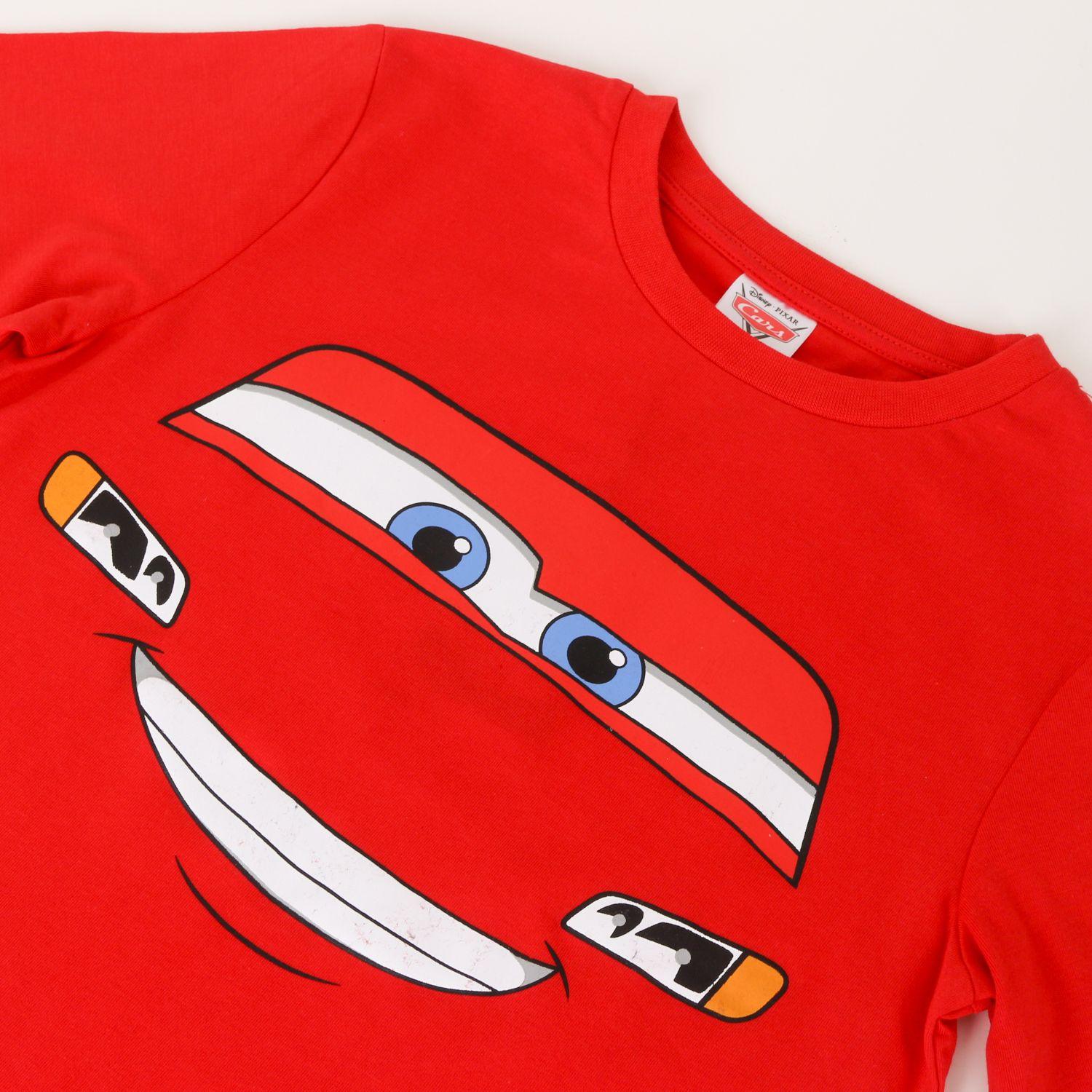 Pijama Manga Larga Niño Rayo McQueen Cars Rojo Disney-2