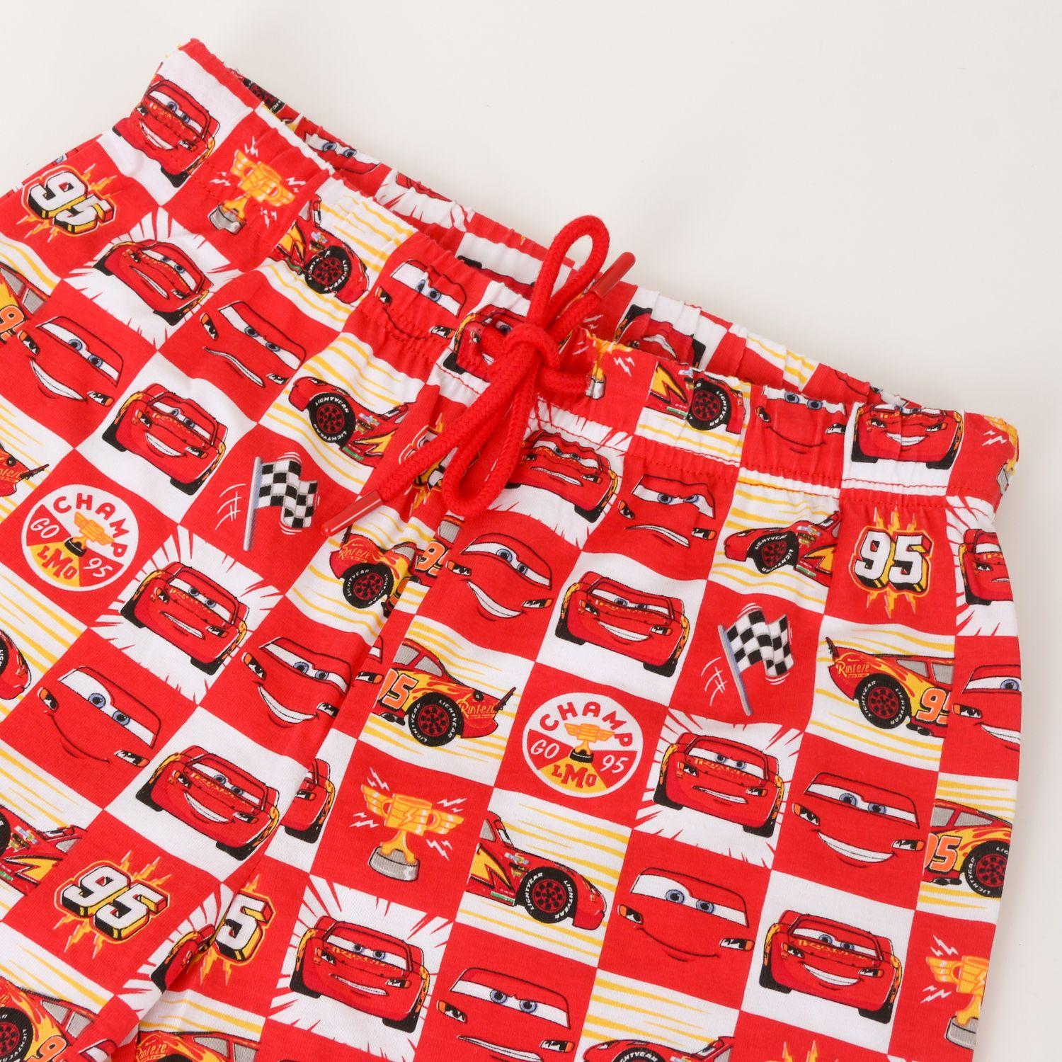 Pijama Manga Larga Niño Rayo McQueen Cars Rojo Disney-3