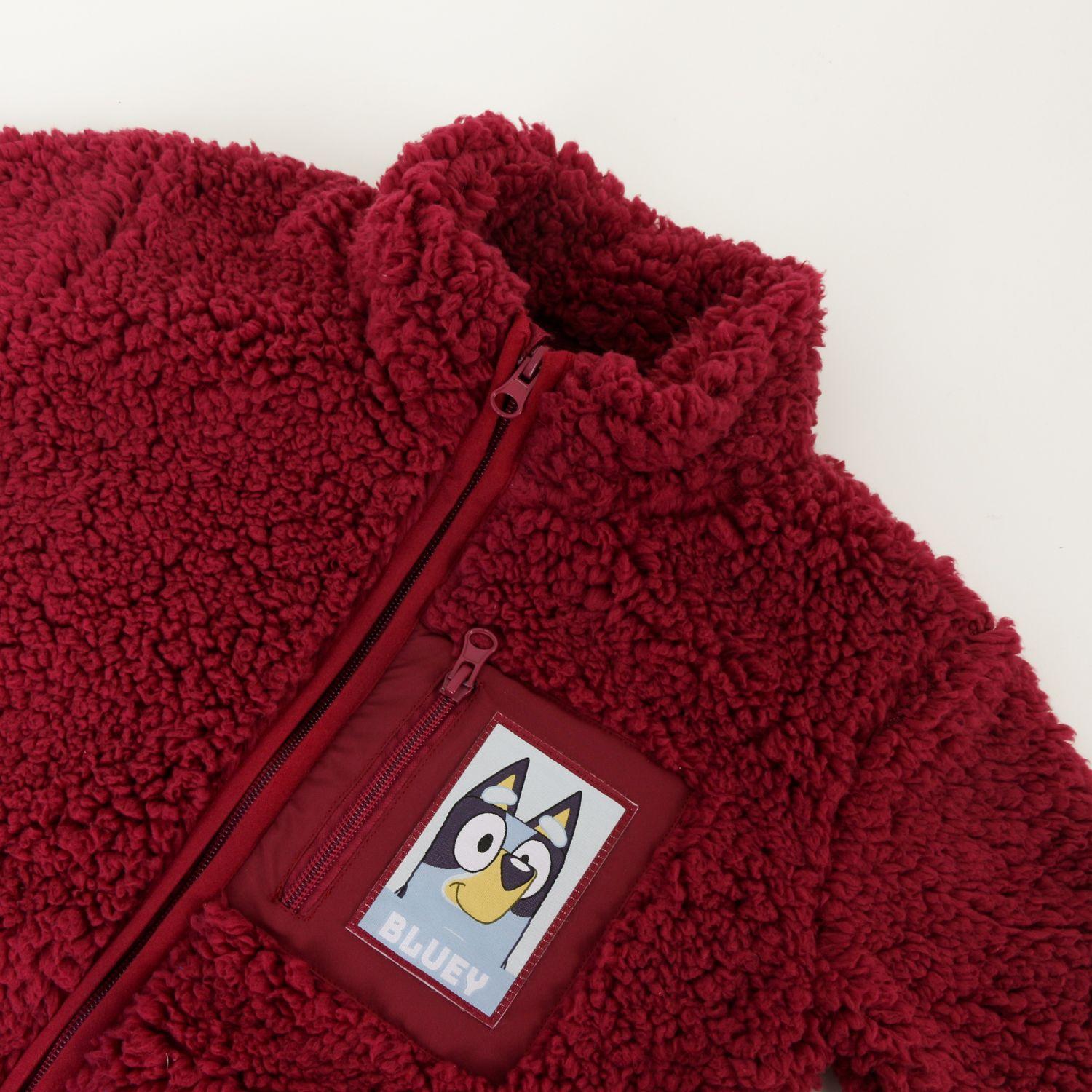 Polar Niño Chiporro Bolsillo Cierre Burdeo Bluey-2