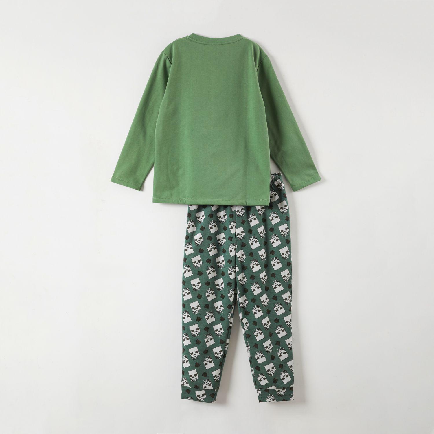 Conjunto Pijama Buzo Niño Dosge This! Verde Minecraft-3