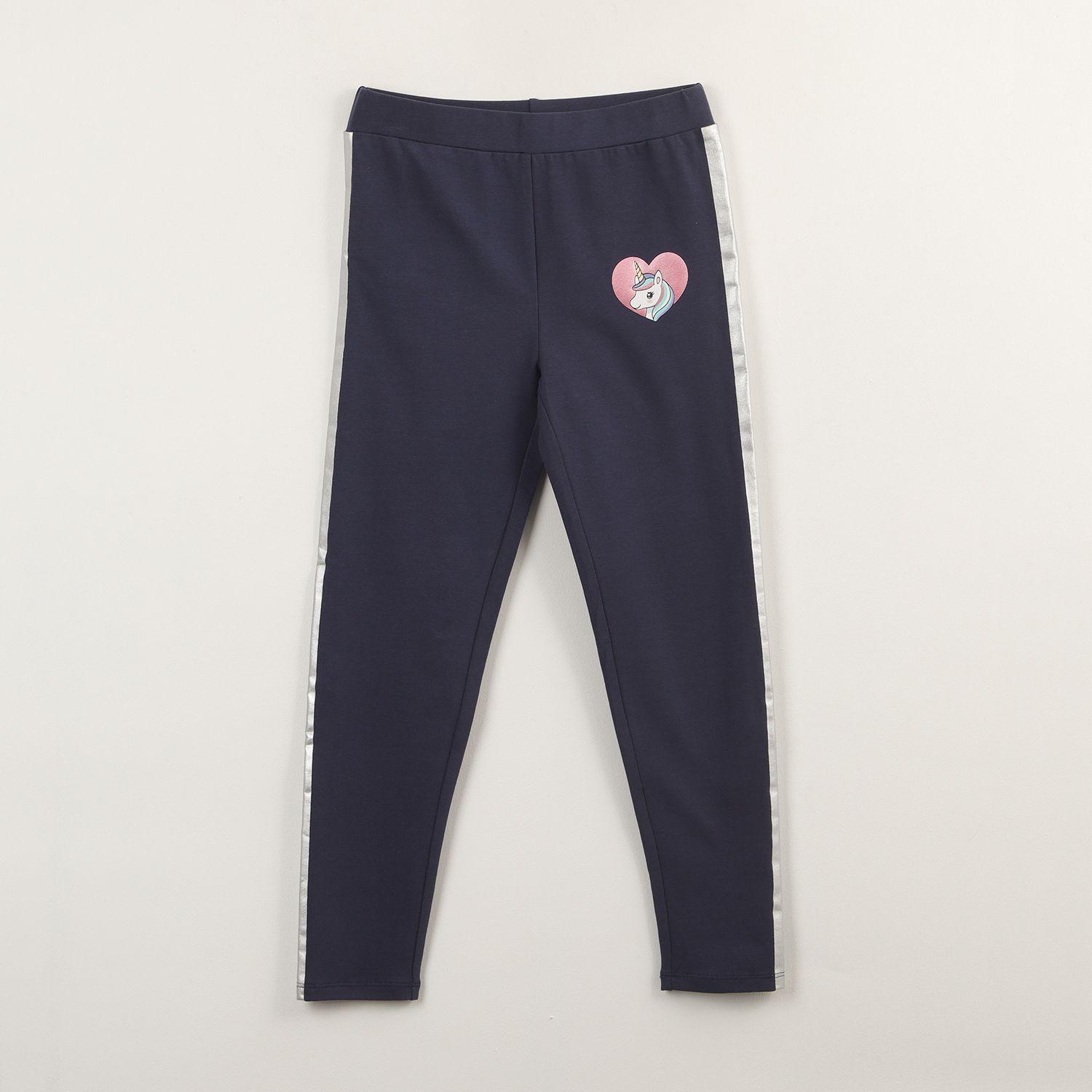 Calza Niña Corazon Azul Unicornio-0