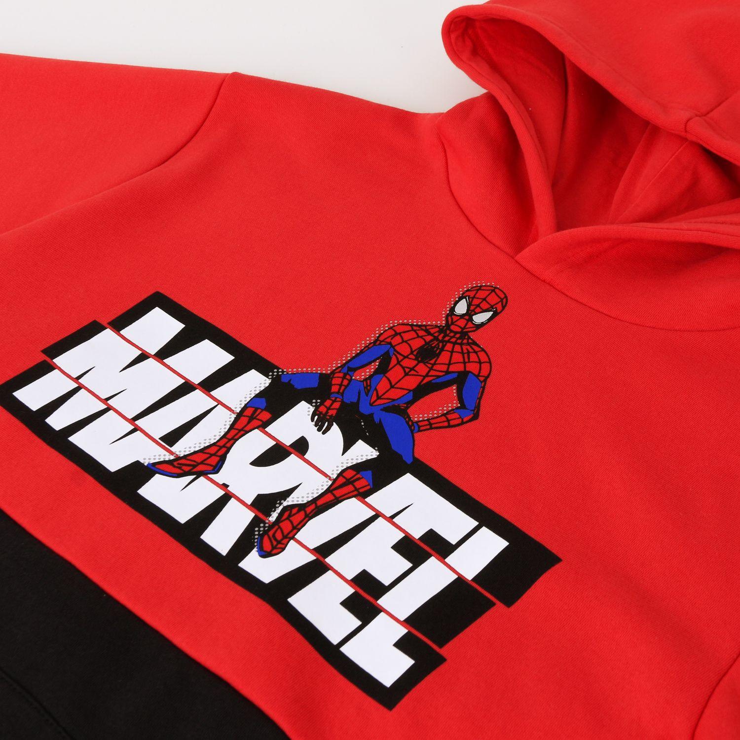 Polerón Niño Hoodie Spiderman Logo Rojo Marvel-2