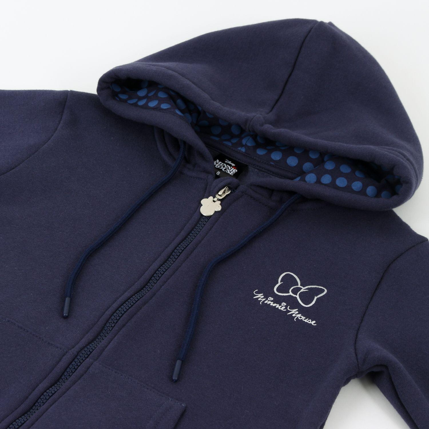 Polerón Escolar con Cierre Niña Minnie Azul Marino Disney-2