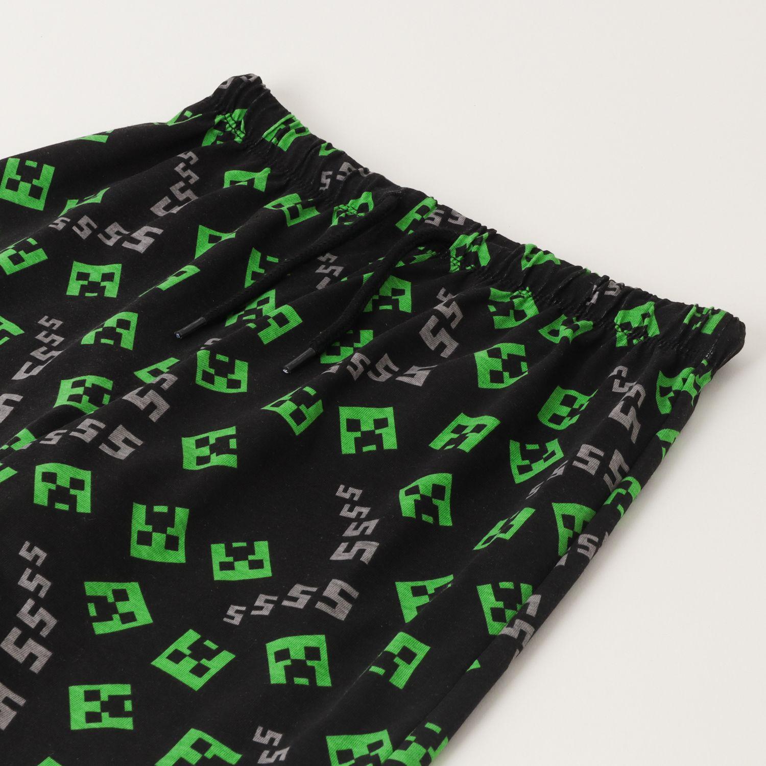 Pijama Corto Niño Minecraft Icono Verde Minecraft-2
