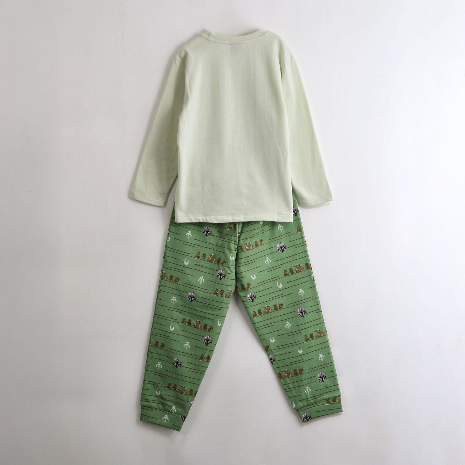 Pijama Manga Larga Niño Grogu Verde Star Wars-1