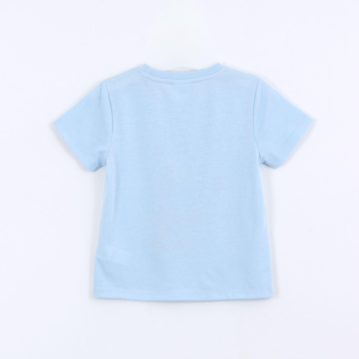 Polera Manga Corta Niña Bluey Celeste-1