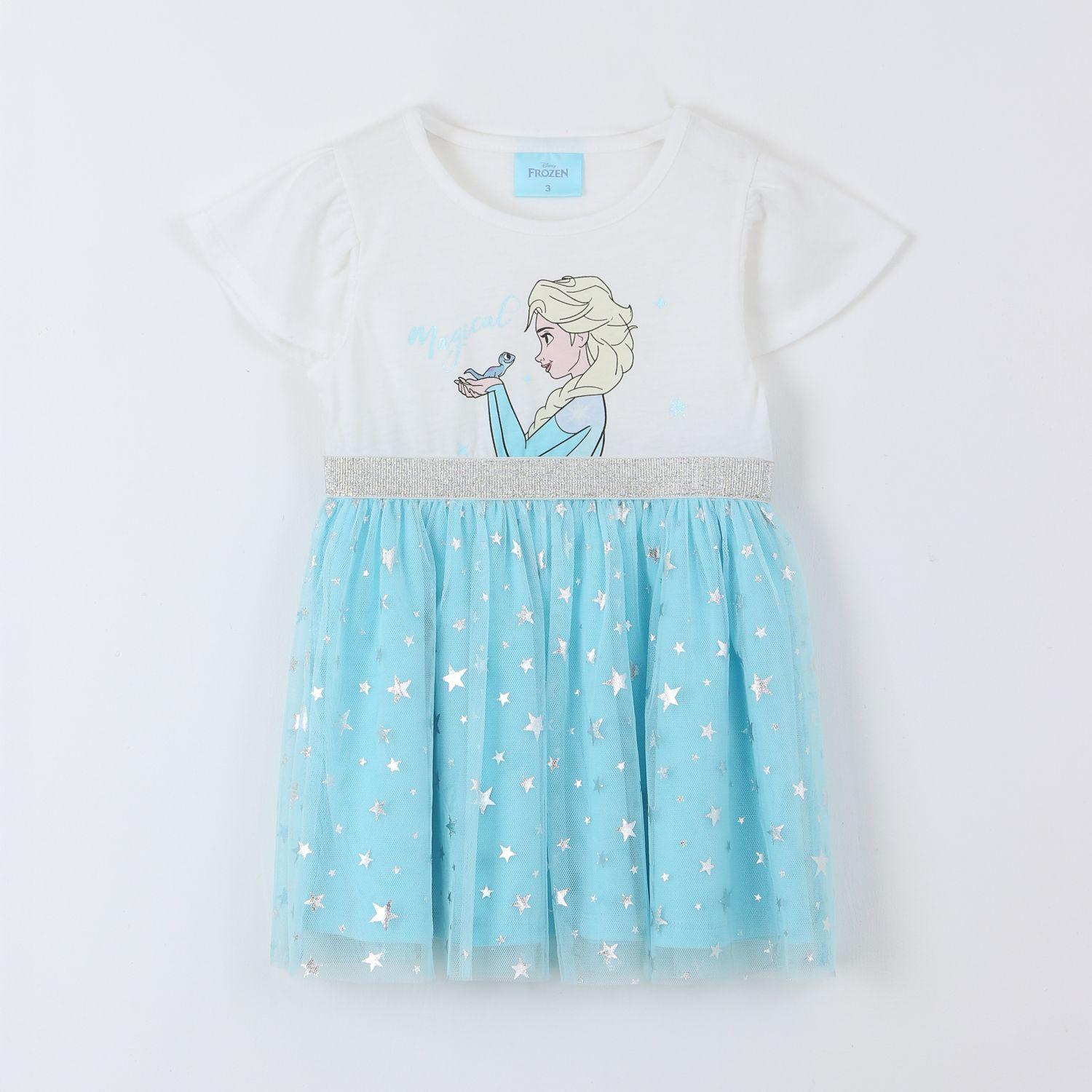 Vestido Tul Niña Elsa Frozen Disney Beige-0