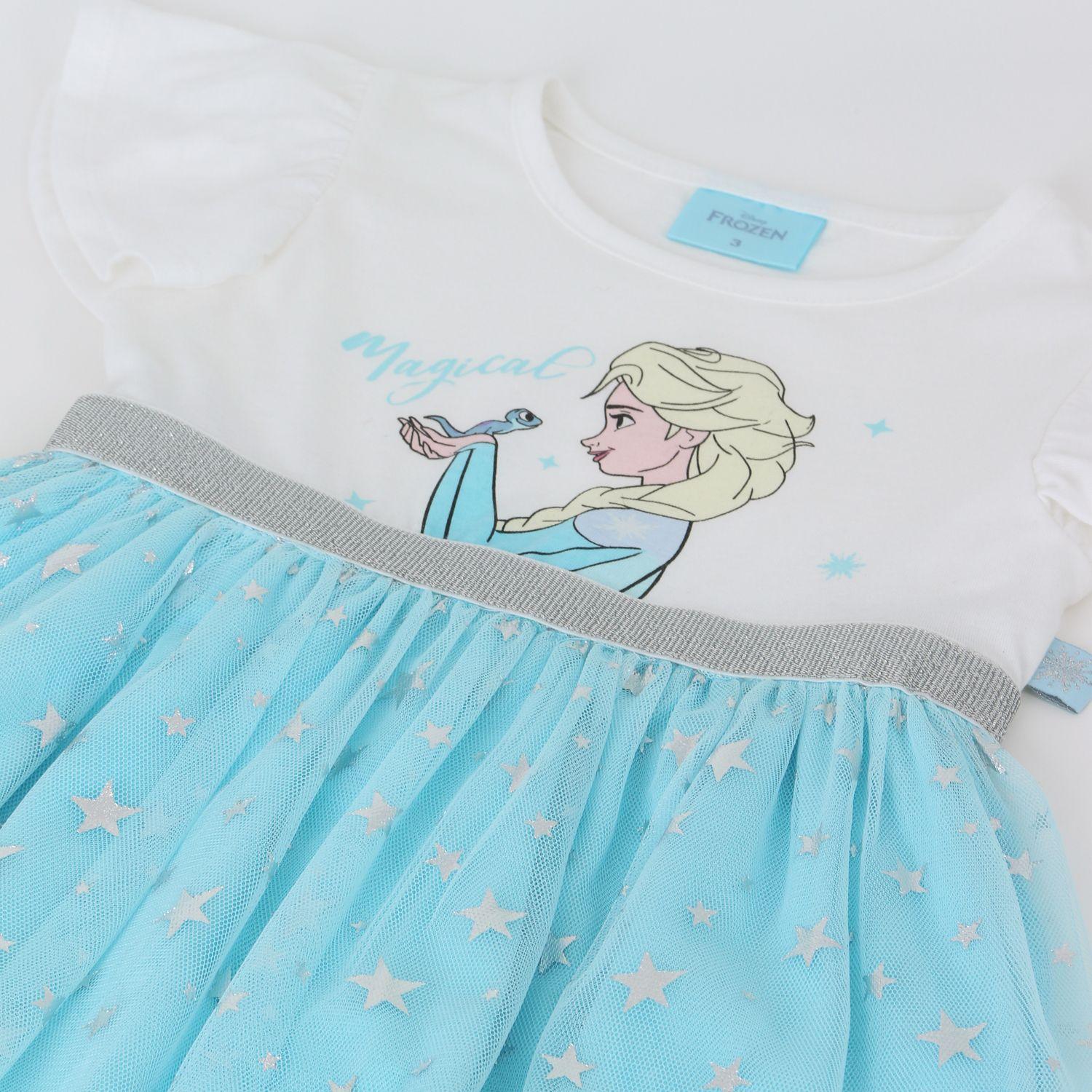 Vestido Tul Niña Elsa Frozen Disney Beige-2