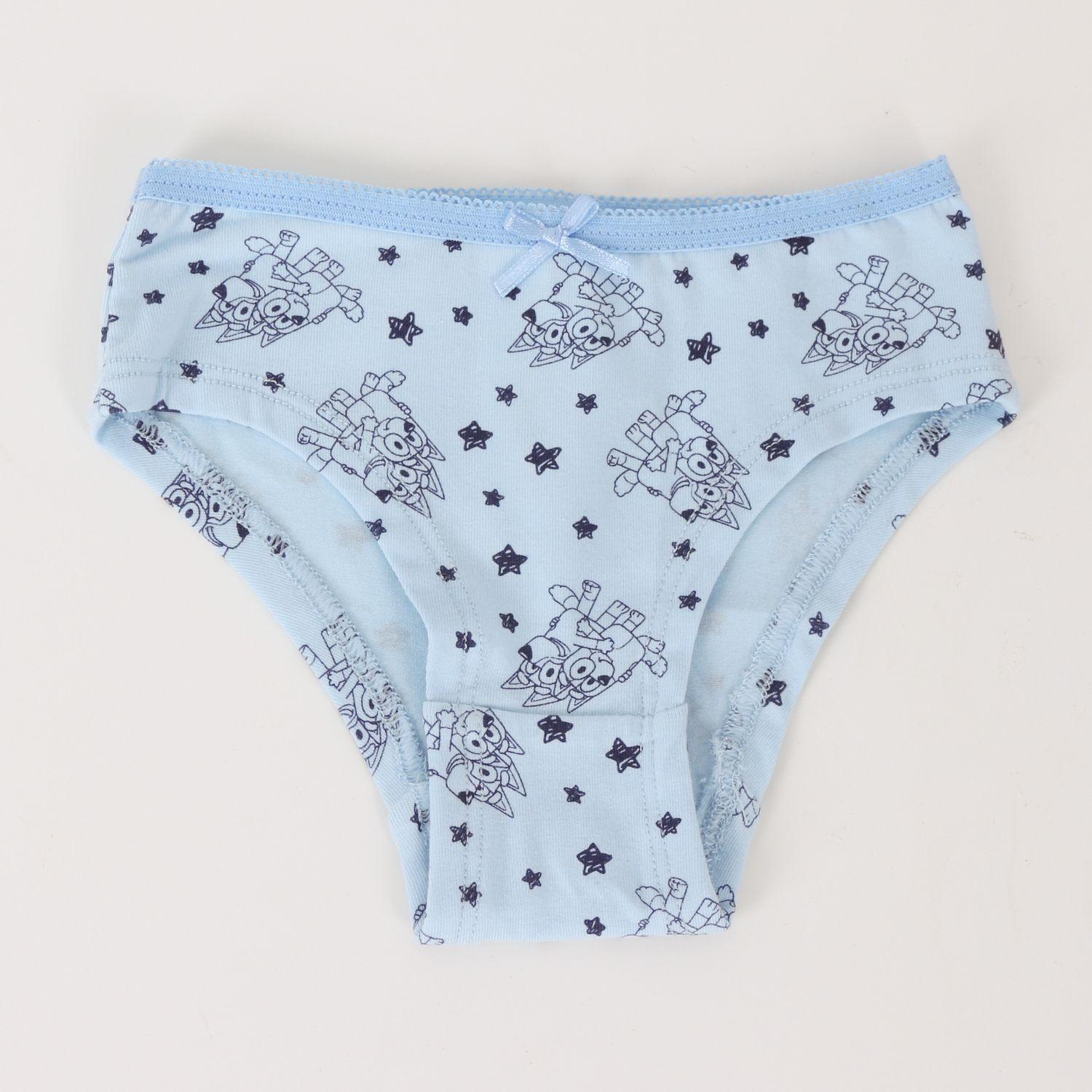 Tripack Calzón Niña Celeste Estrellas Bluey-3