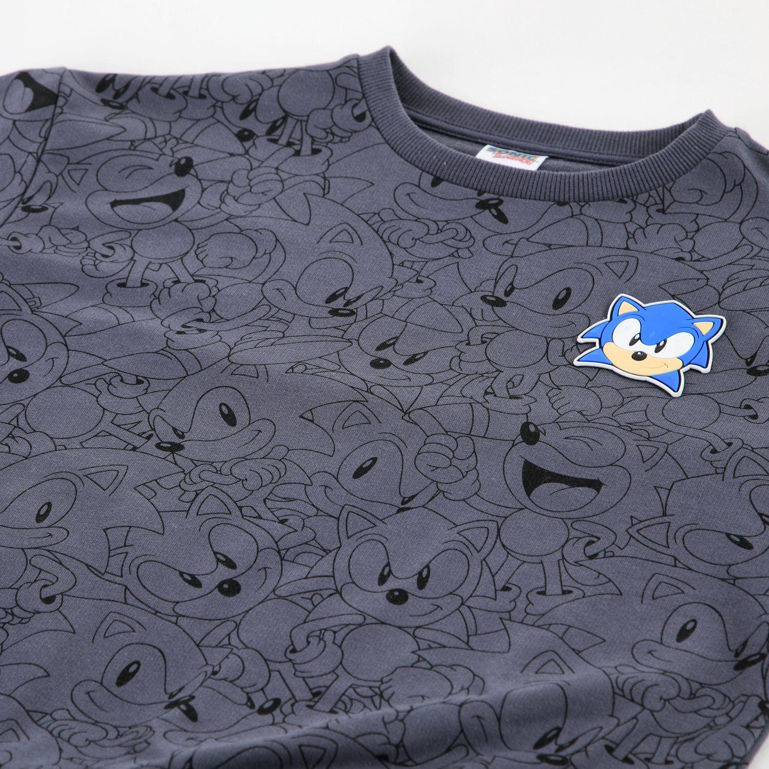 Conjunto Buzo Niño Sonic Full Print Gris-3
