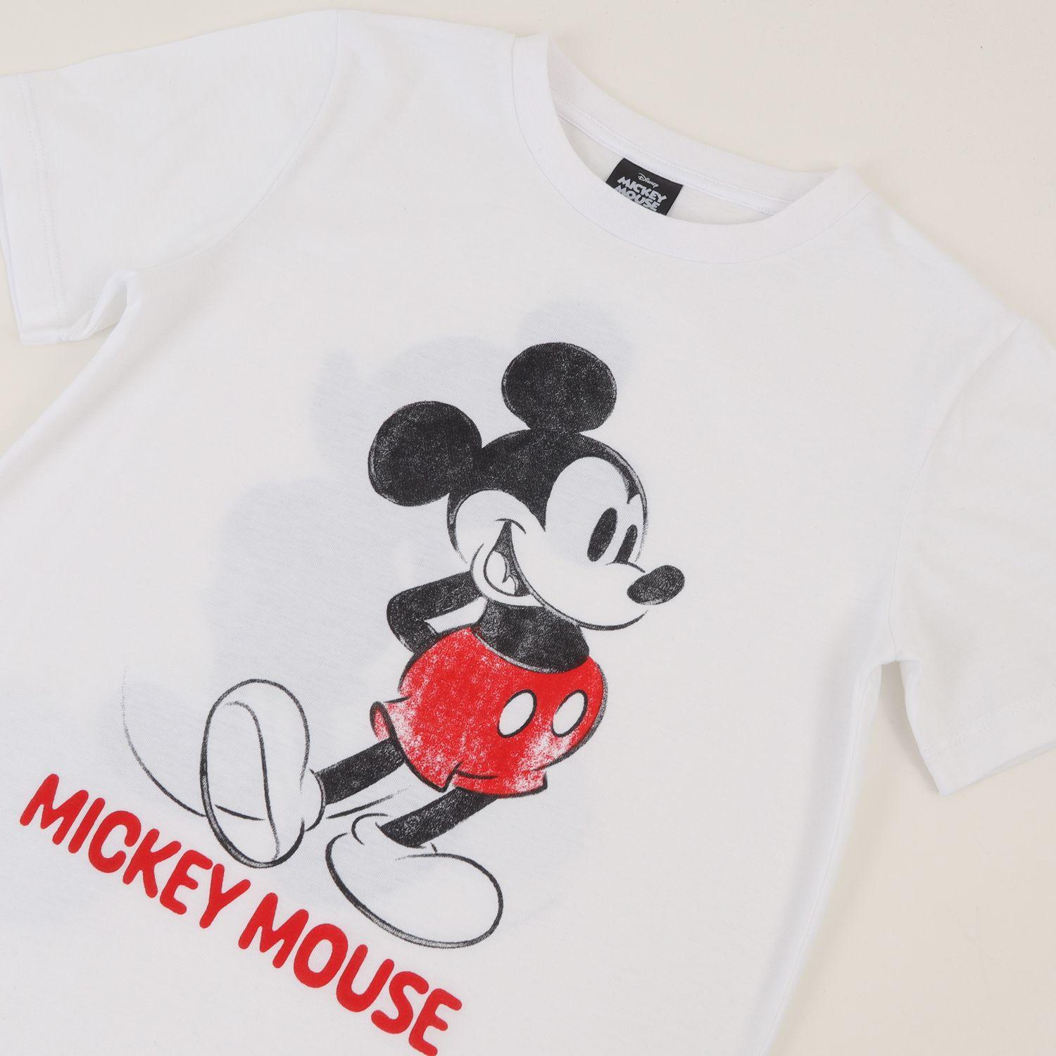 Polera Manga Corta Niño Blanco Mickey Mouse Disney-2
