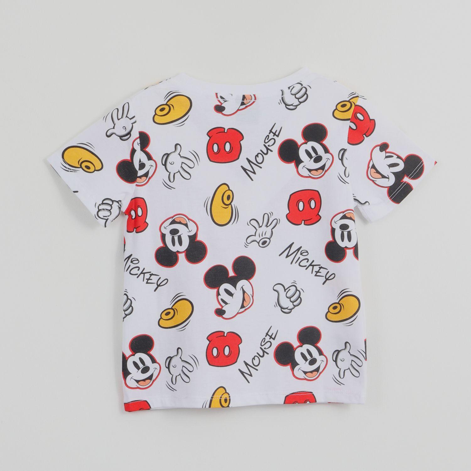 Polera Manga Corta Niño Mickey Printed Parts Blanco Disney-2