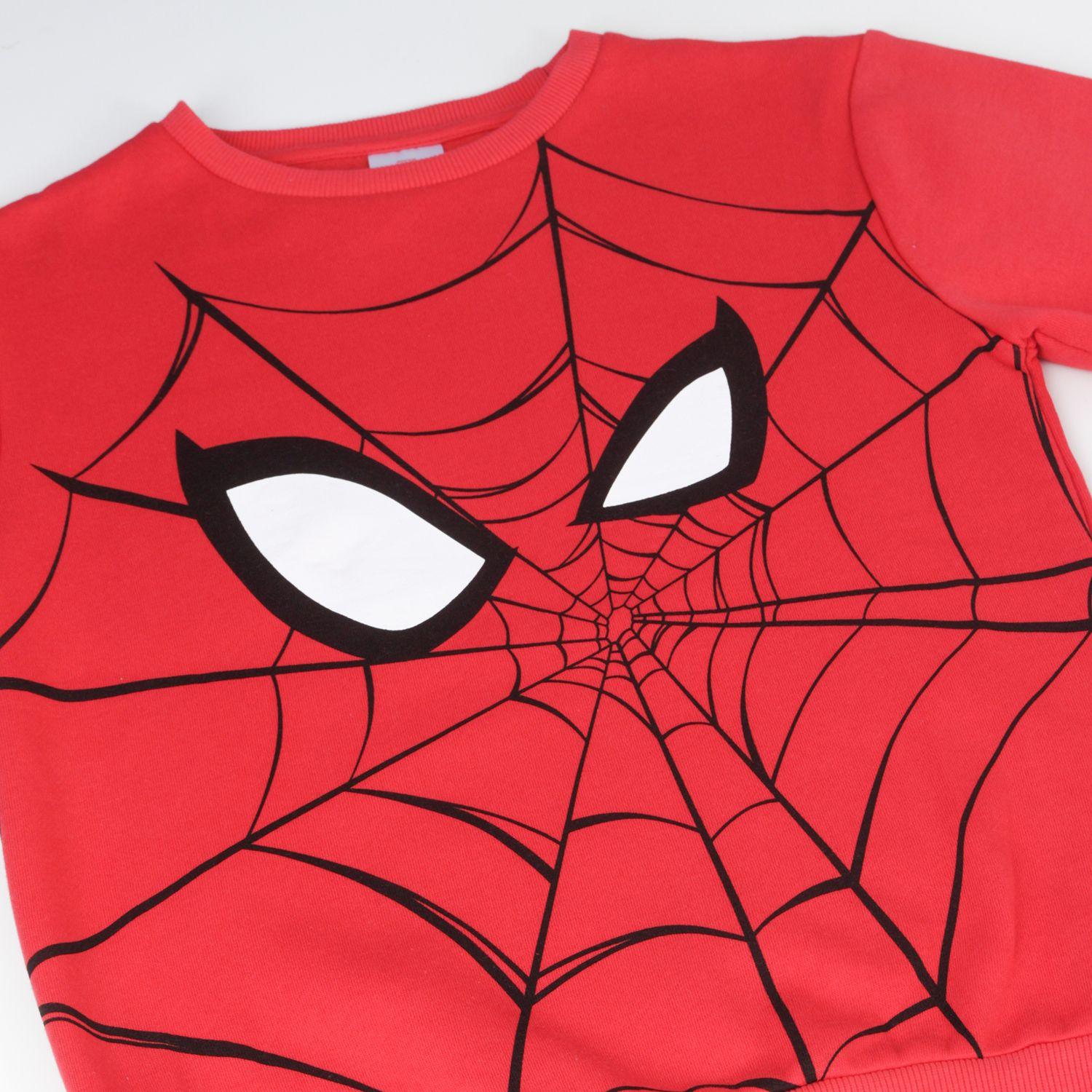 Polerón Cerrado Niño Spiderman Telaraña Rojo Marvel-2