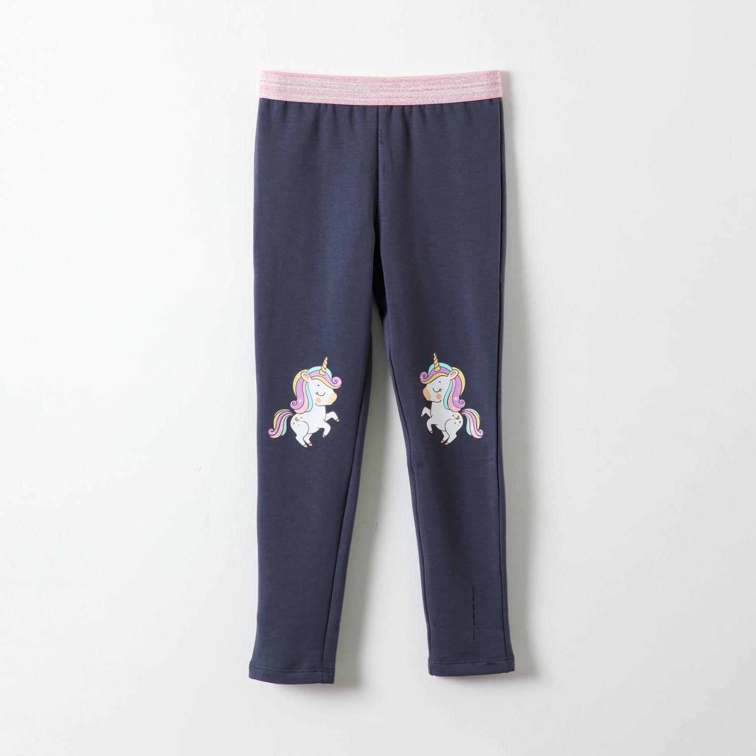Calza Niña Knees Drawing Azul Unicornio-0