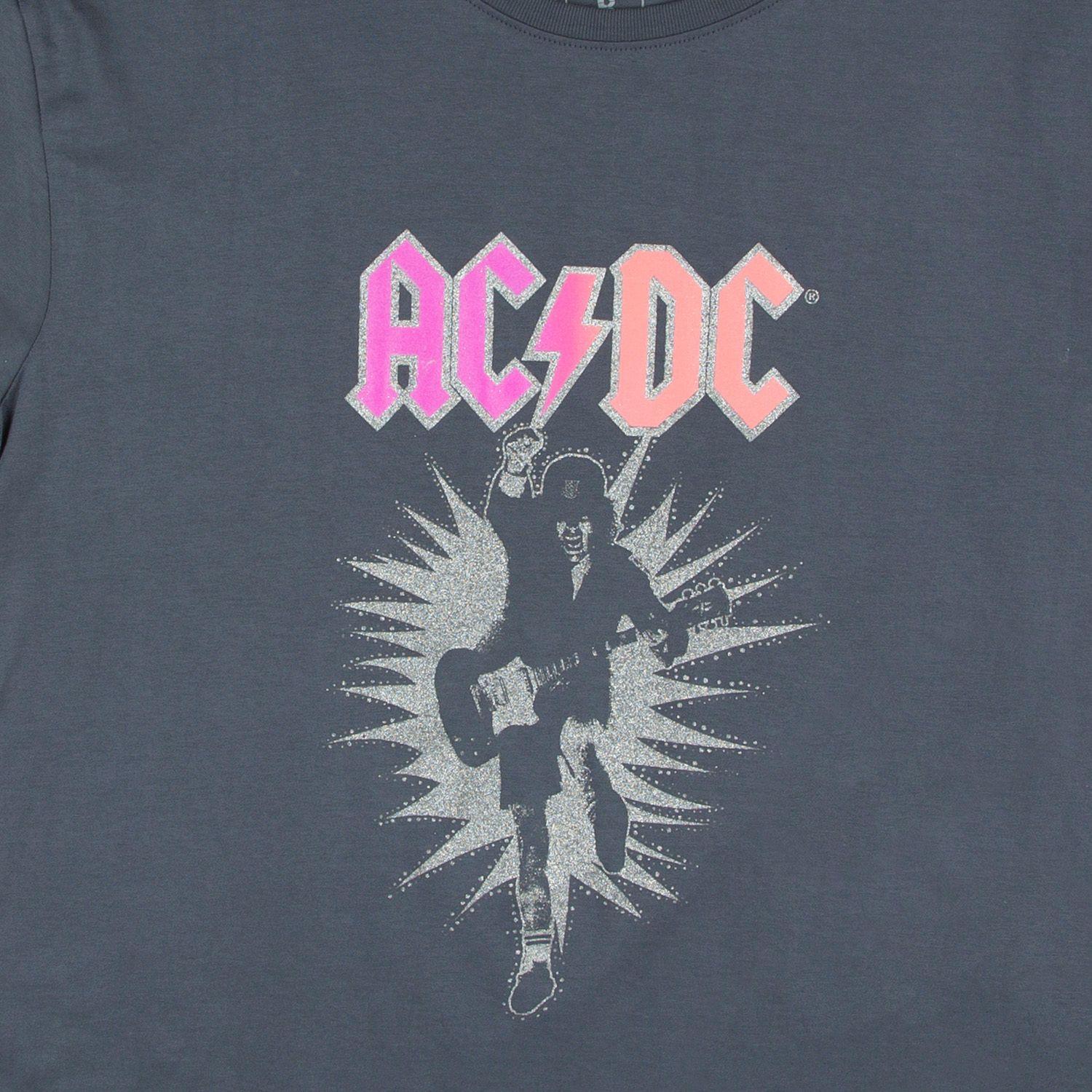 Polera Mujer Angus Guitar Gris AC/DC-2