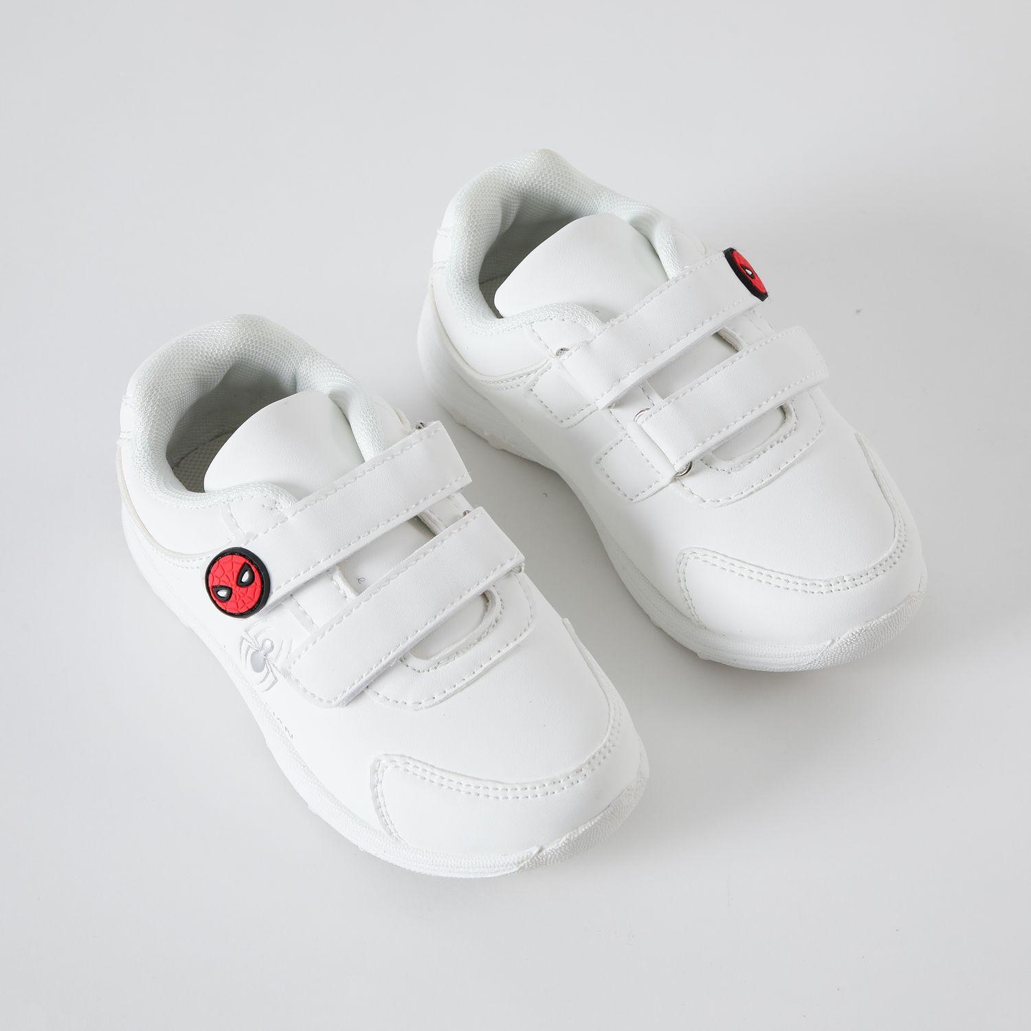 Zapatilla Escolar Niño Spiderman Logo Blanco Marvel-0