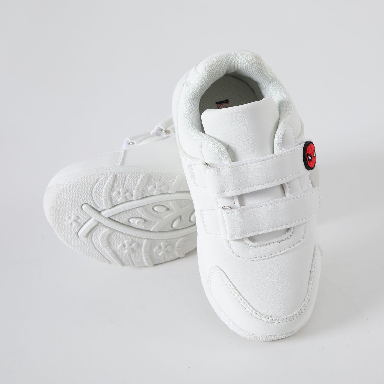 Zapatilla Escolar Niño Spiderman Logo Blanco Marvel-3