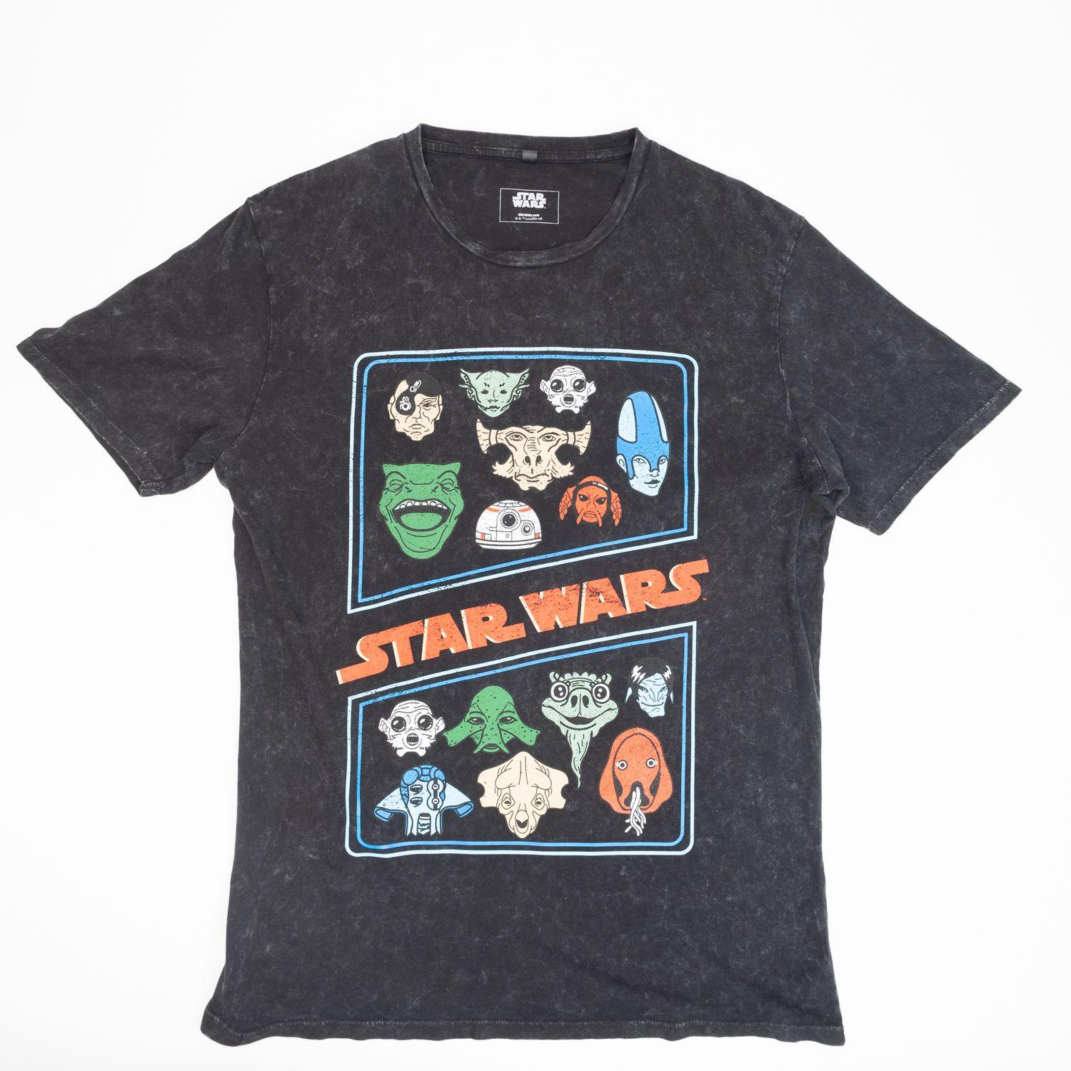 Polera Hombre  Star Wars  Personajes Gris-0